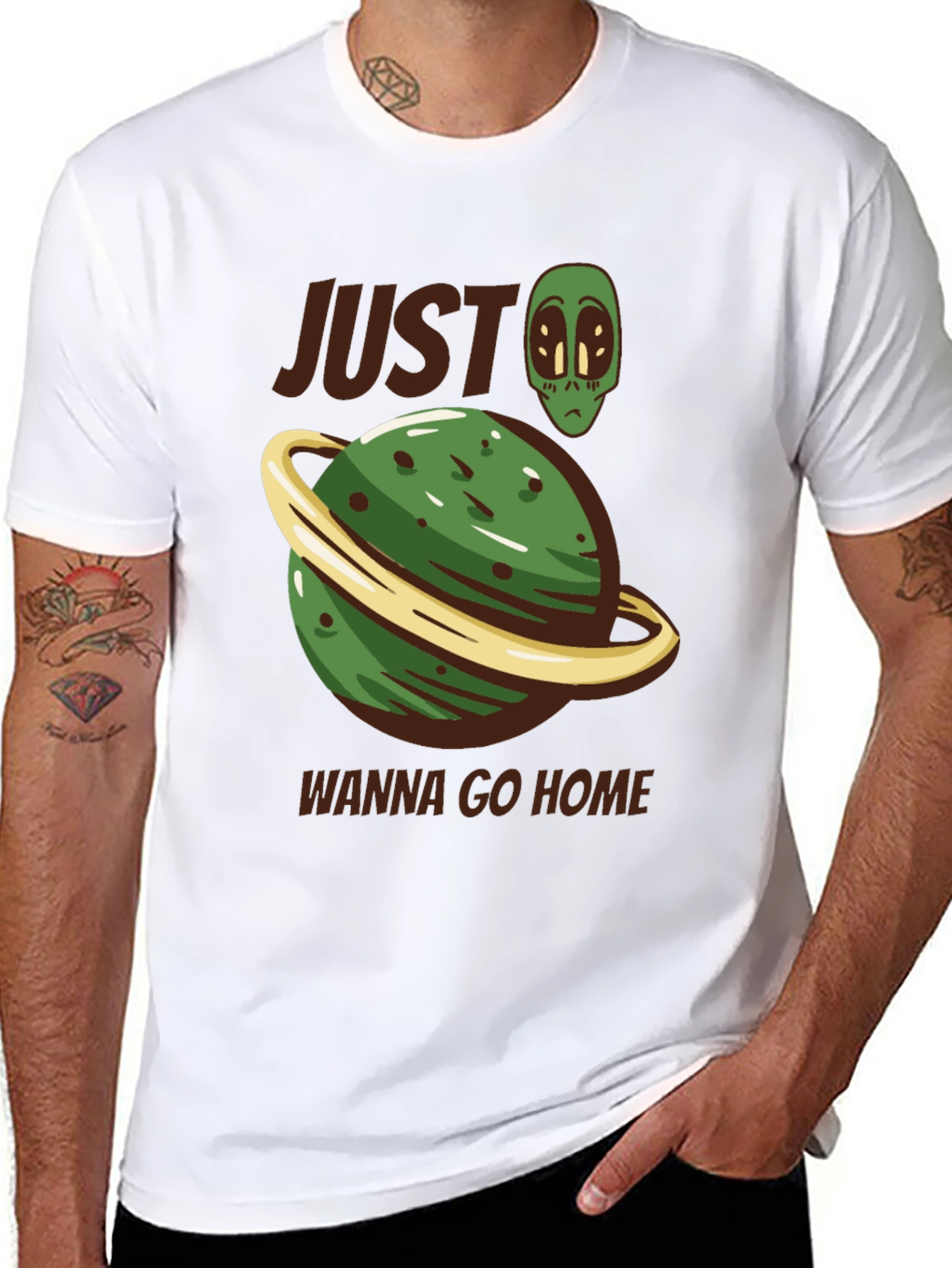 Alien Planet Graphic Tee - Wanna Go Home