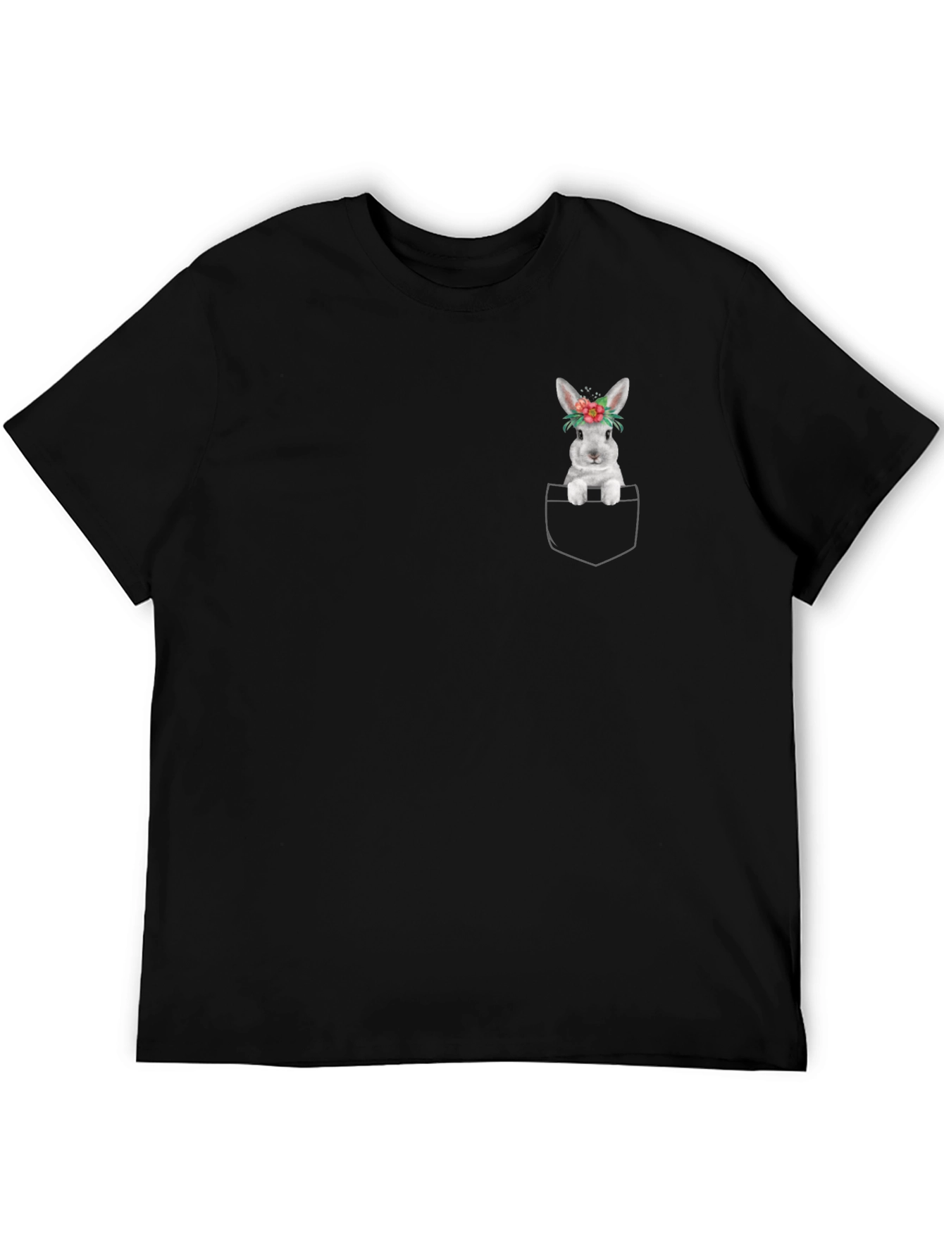 Bunny Pocket T-Shirt - Cute Rabbit Tee