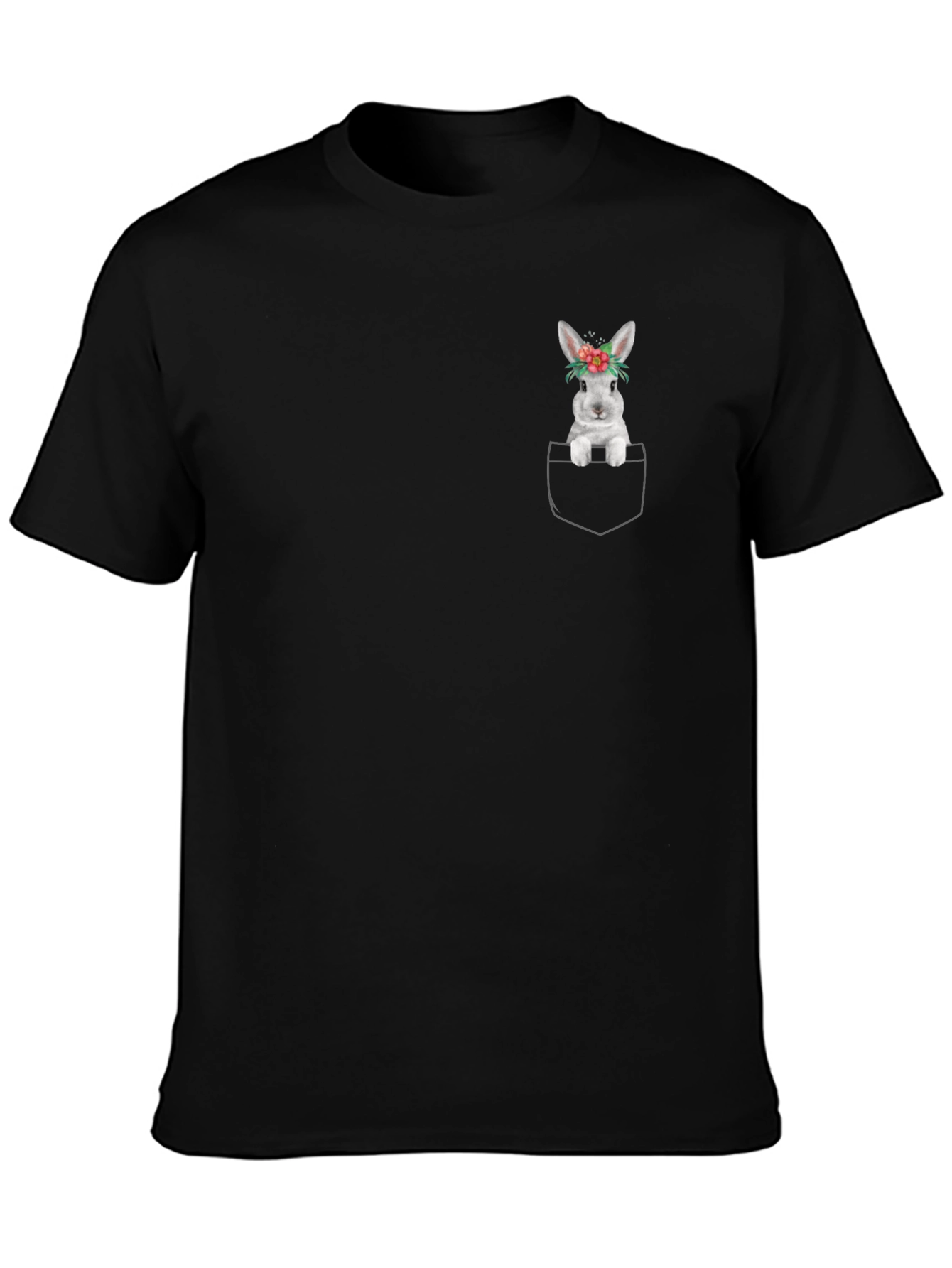 Bunny Pocket T-Shirt - Cute Rabbit Tee