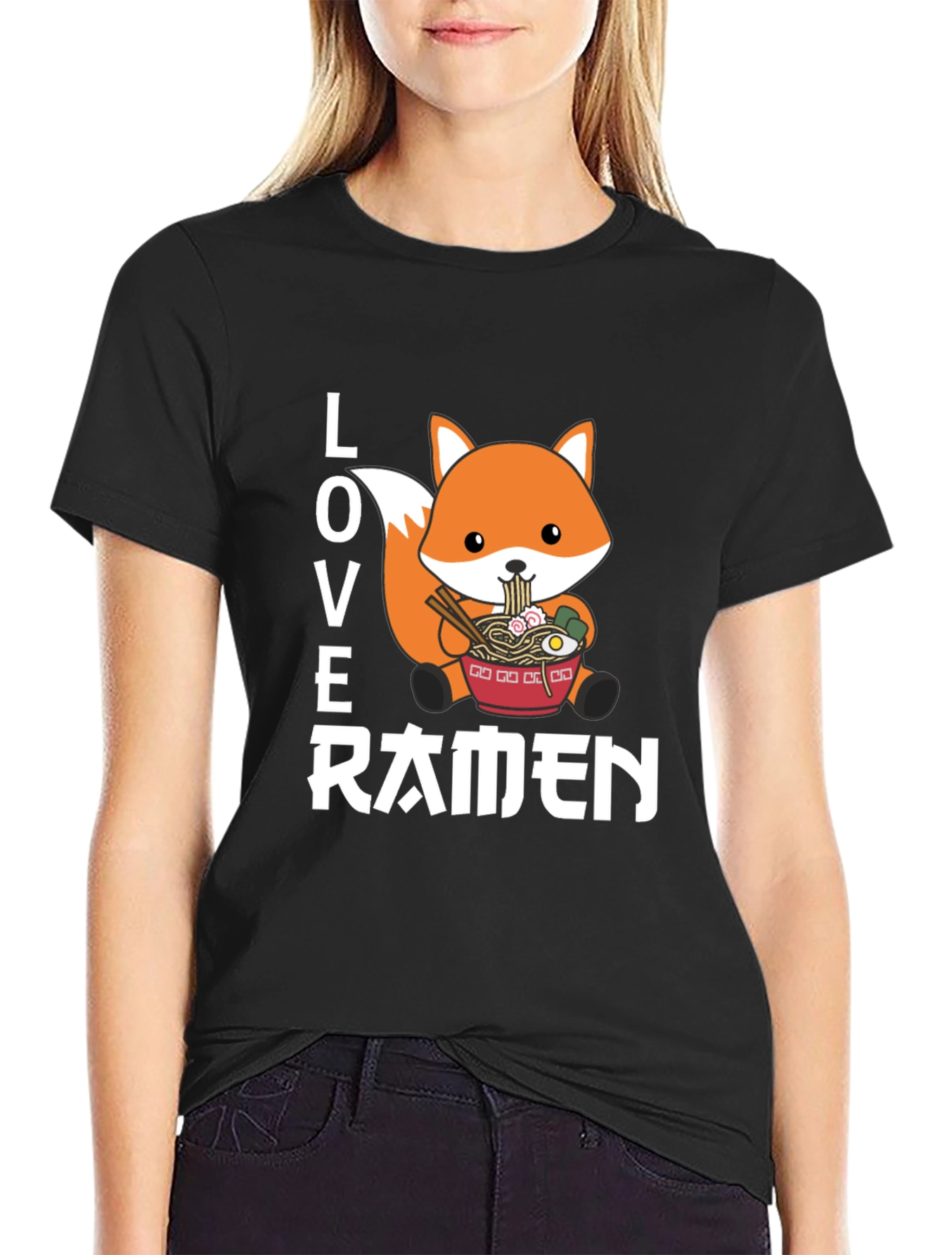 Love Ramen Fox Graphic T-Shirt