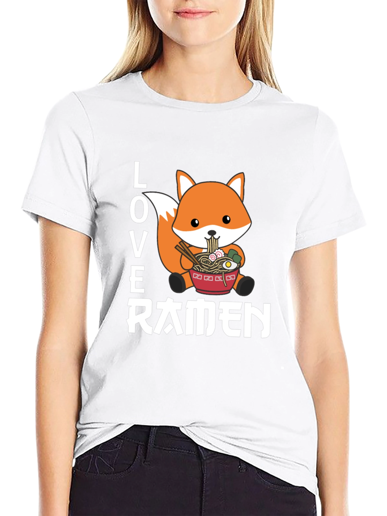 Love Ramen Fox Graphic T-Shirt