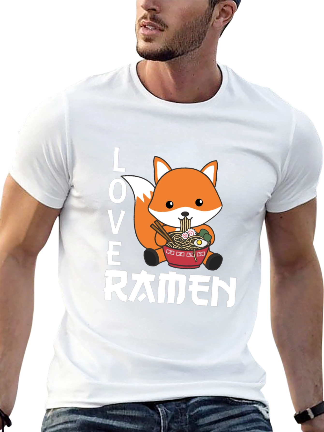 Love Ramen Fox Graphic T-Shirt