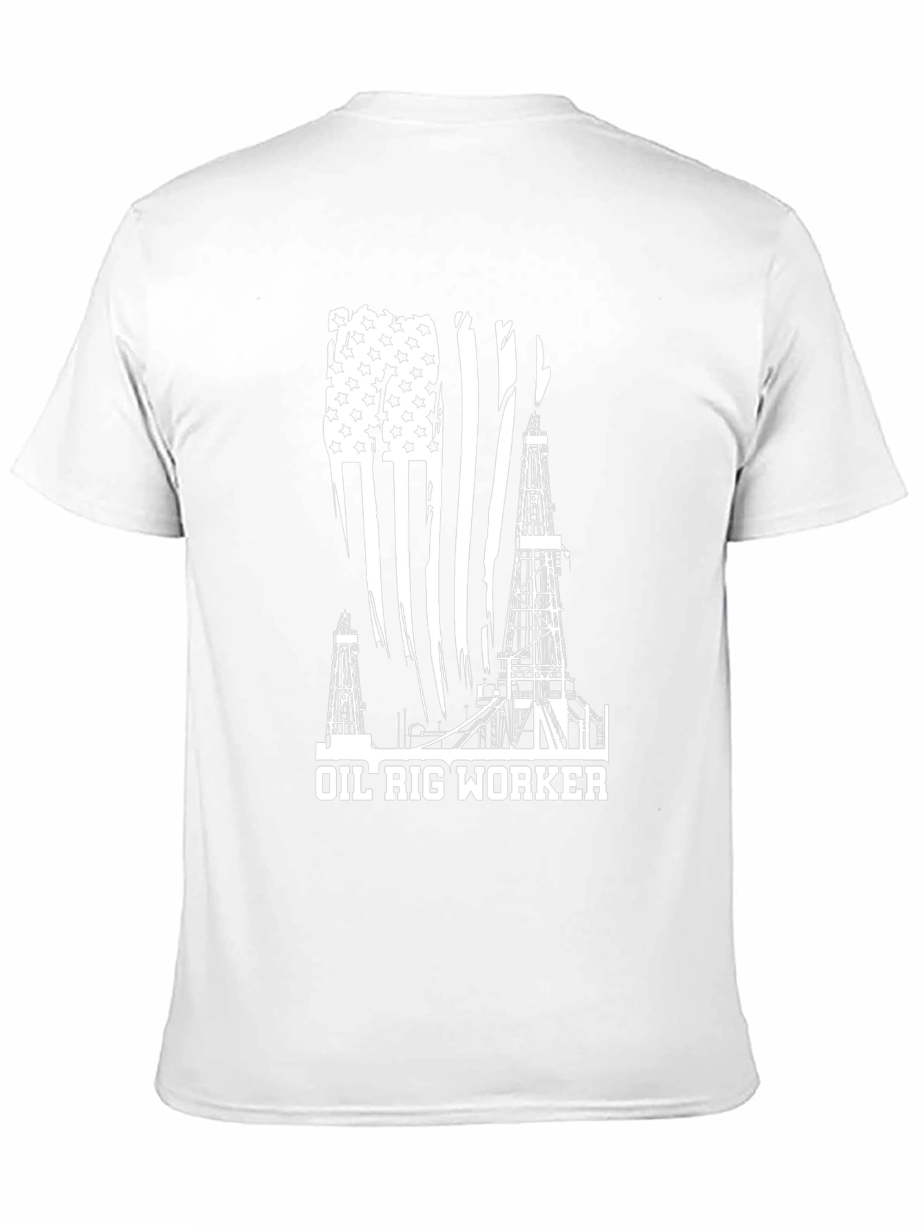 Oil Rig Worker American Flag T-Shirt