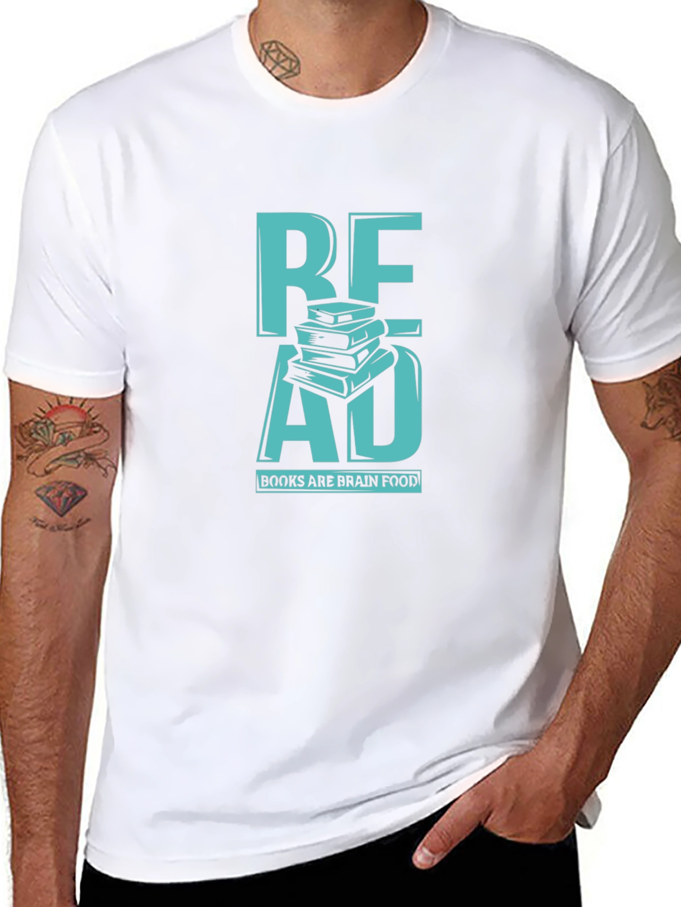 Read Books Brain Food T-Shirt Black
