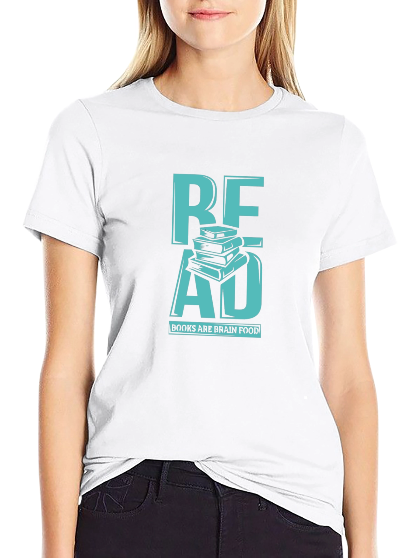 Read Books Brain Food T-Shirt Black