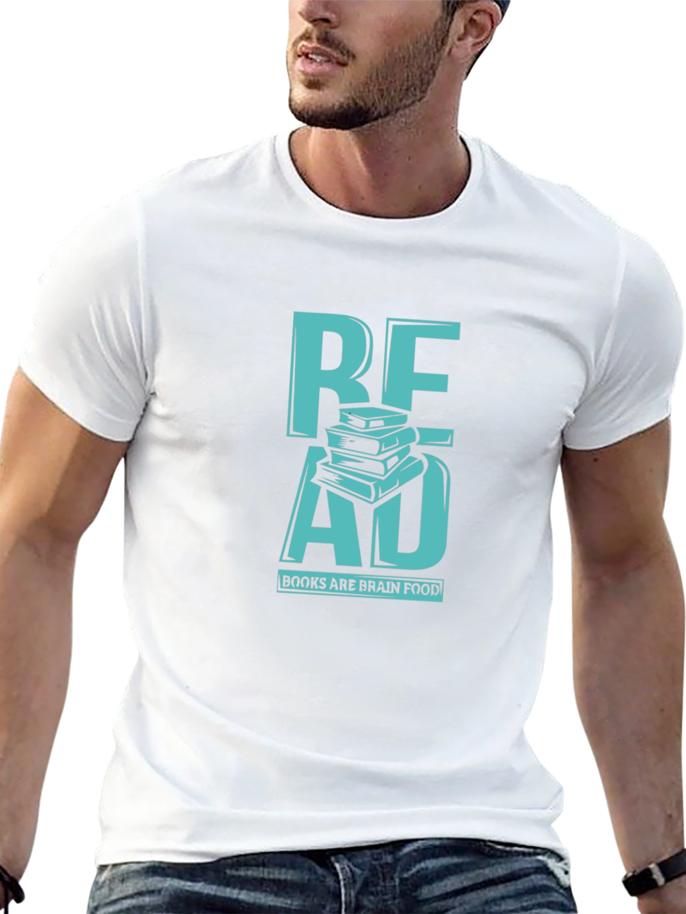 Read Books Brain Food T-Shirt Black