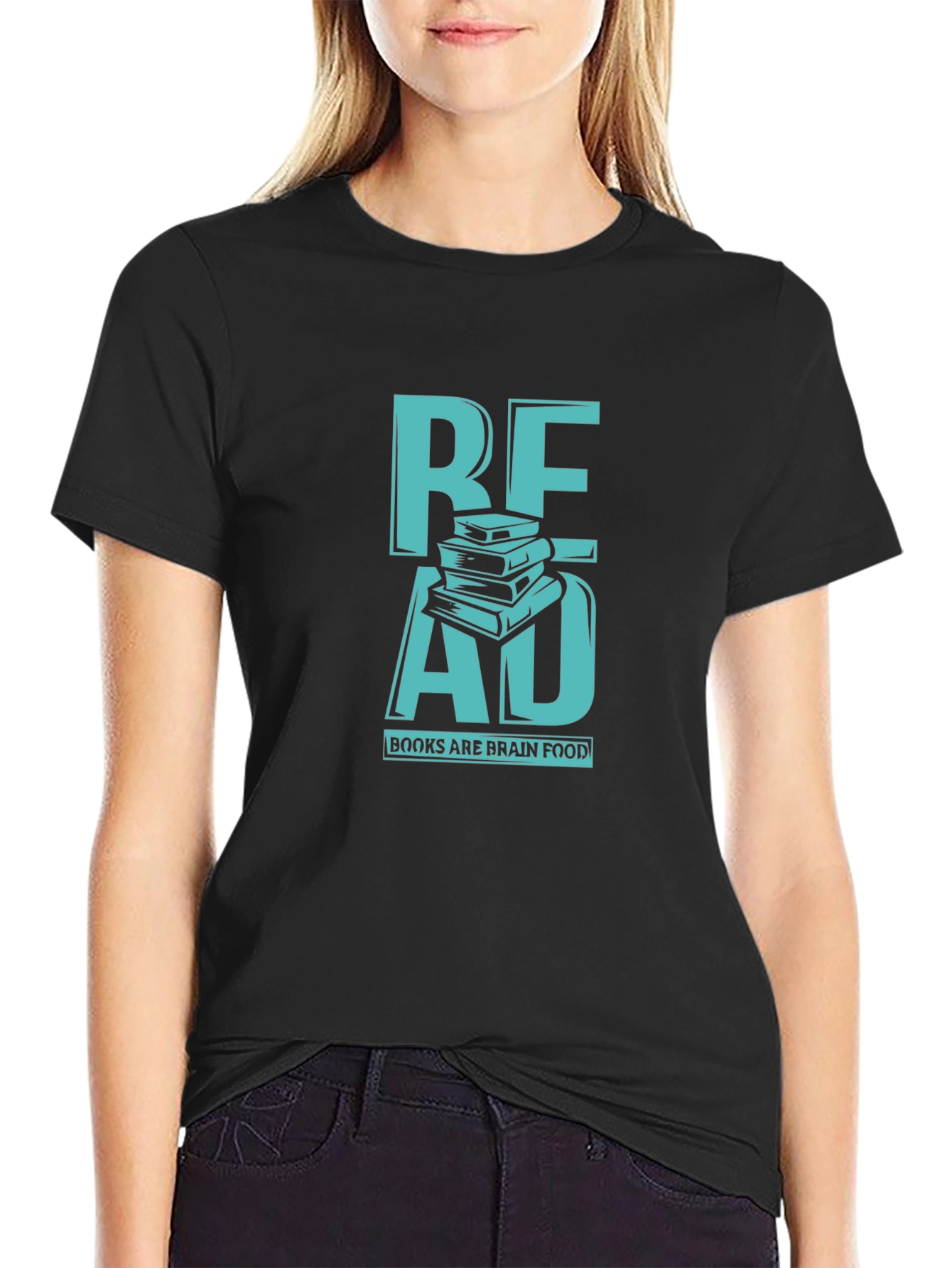 Read Books Brain Food T-Shirt Black