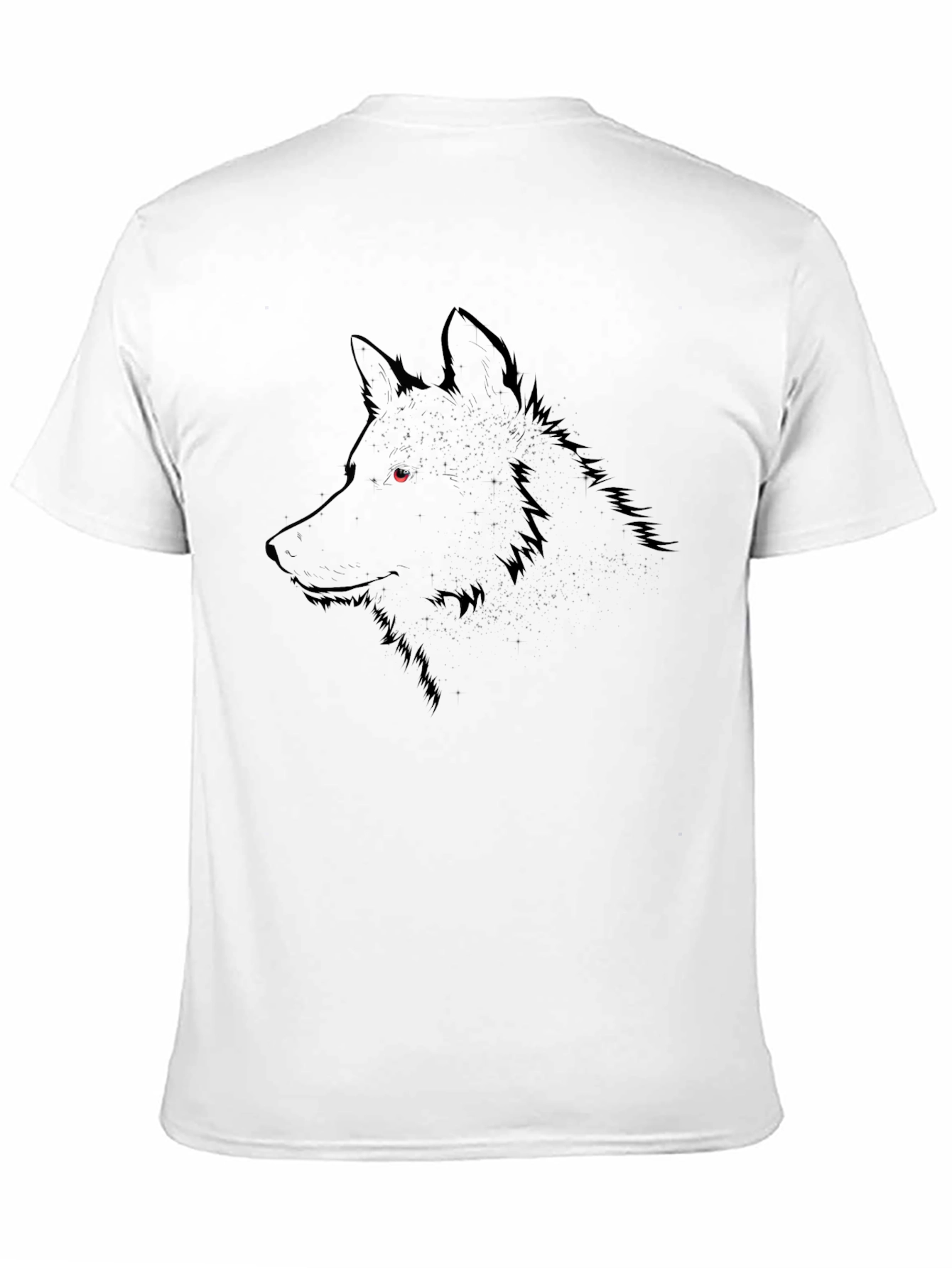Mens Black Wolf Graphic Tee