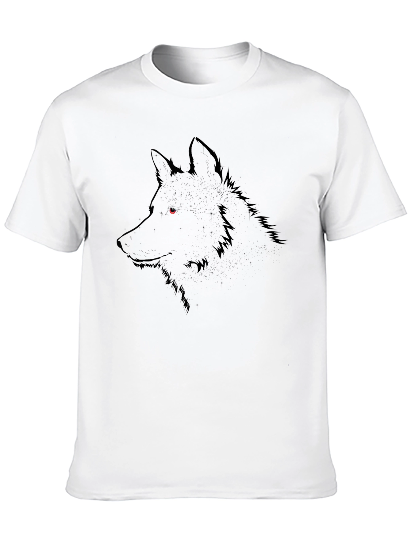 Mens Black Wolf Graphic Tee