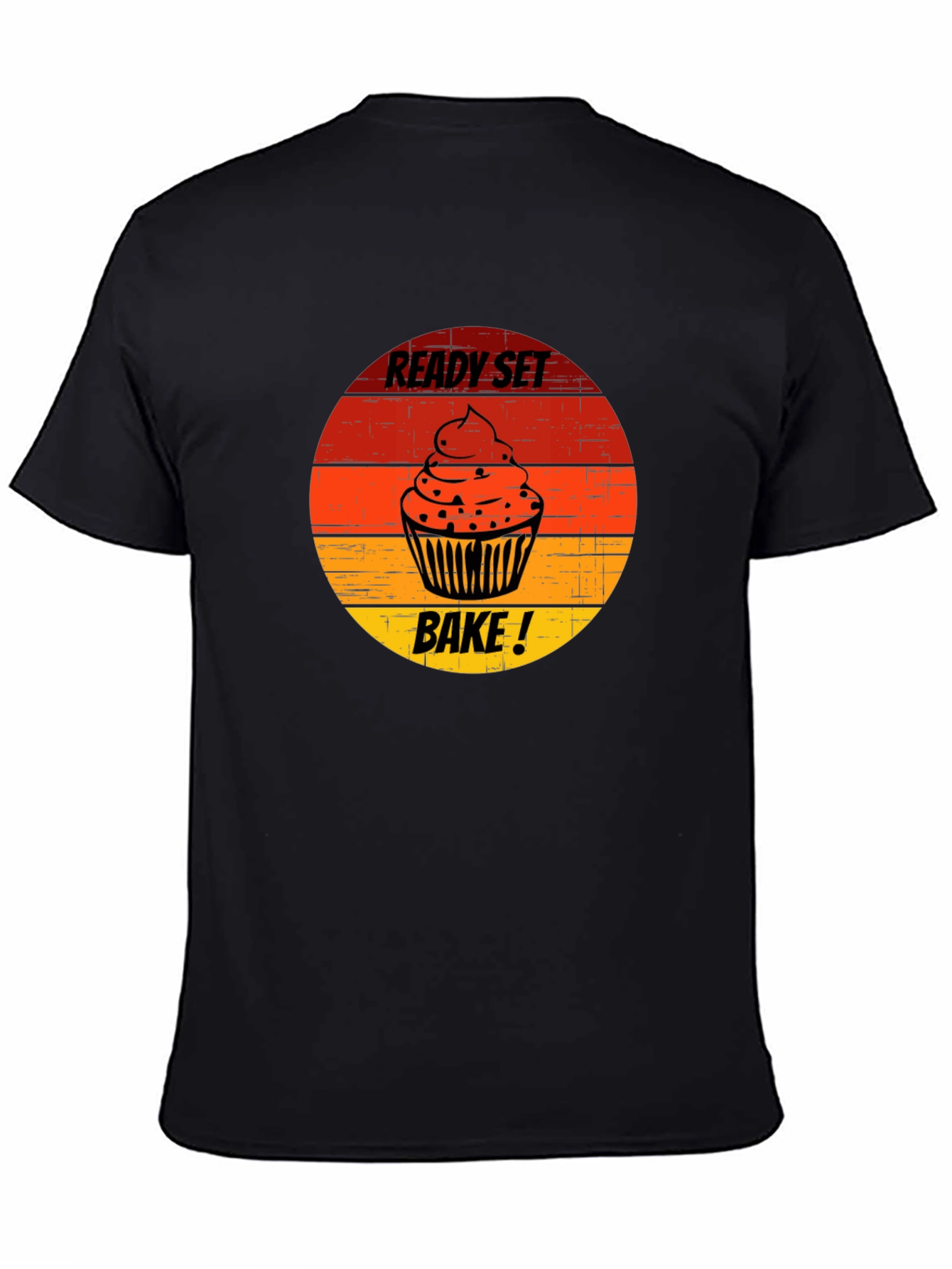Ready Set Bake T-Shirt Cupcake Design
