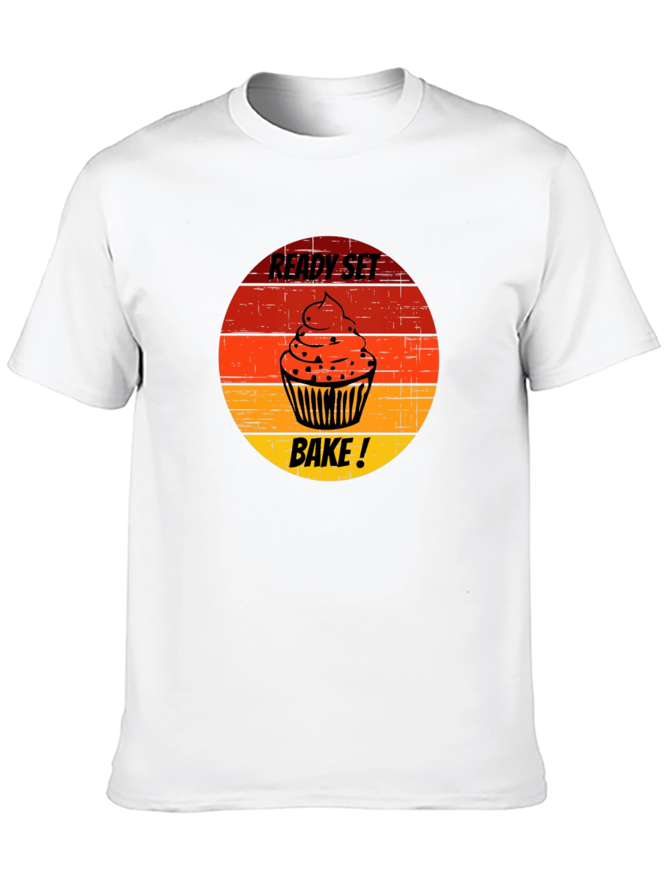 Ready Set Bake T-Shirt Cupcake Design