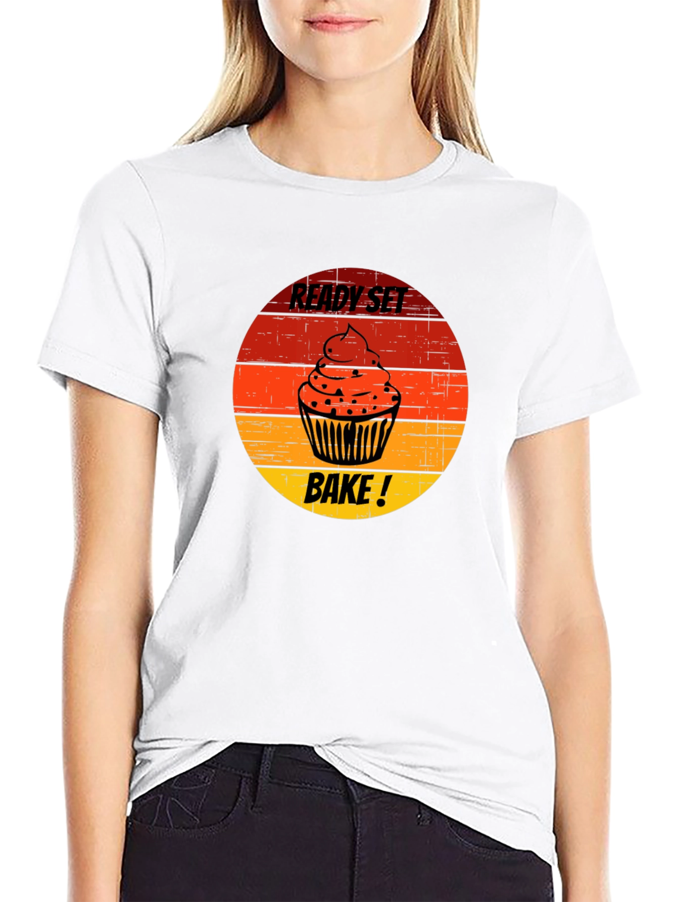 Ready Set Bake T-Shirt Cupcake Design