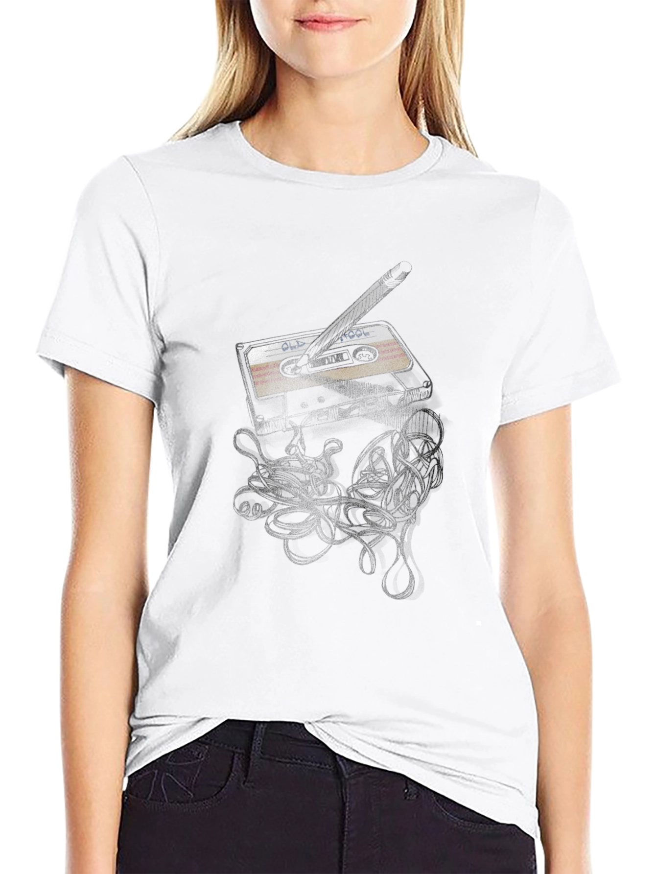 Retro Cassette Tape Graphic Tee - Classic Style