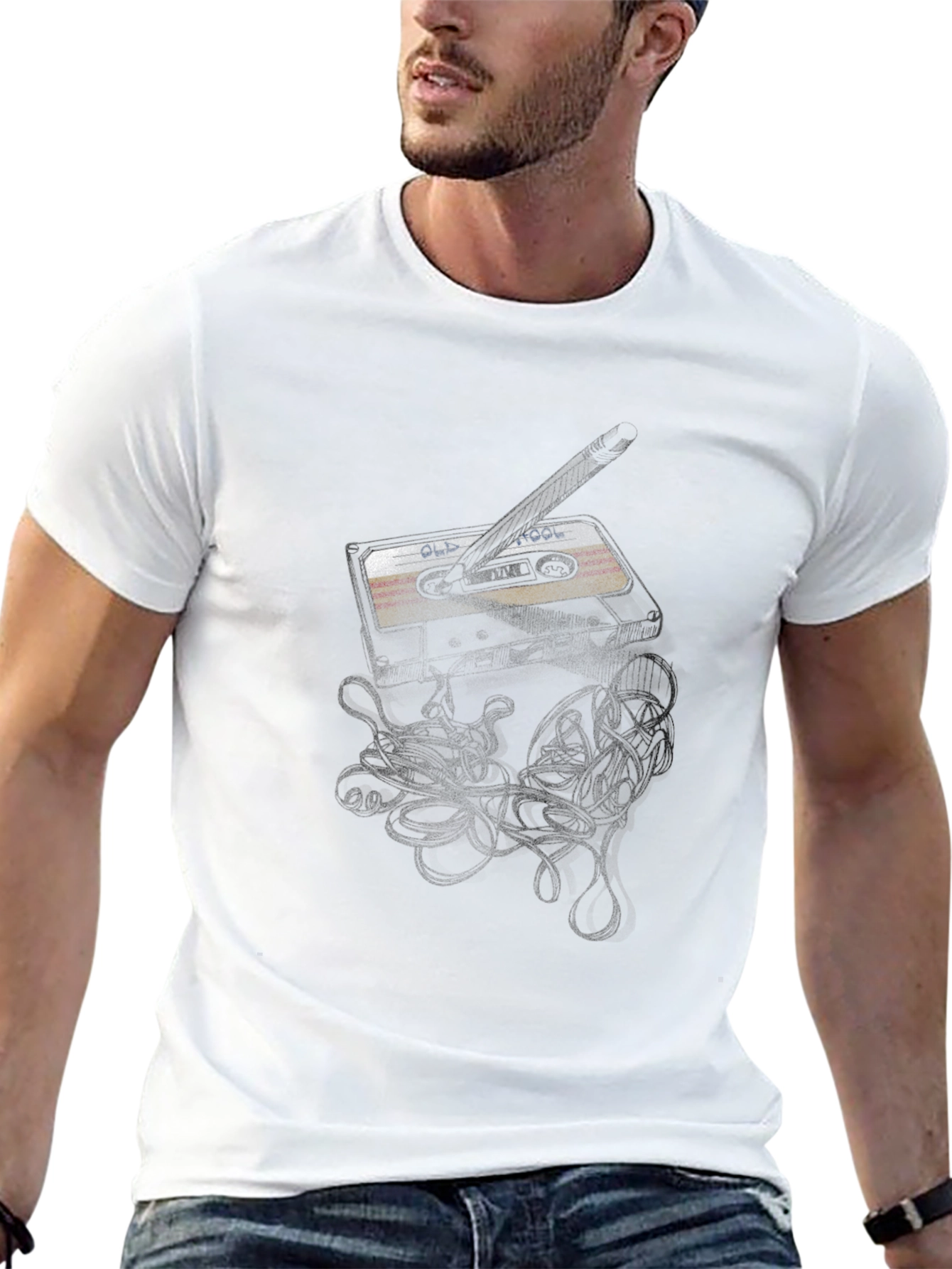 Retro Cassette Tape Graphic Tee - Classic Style