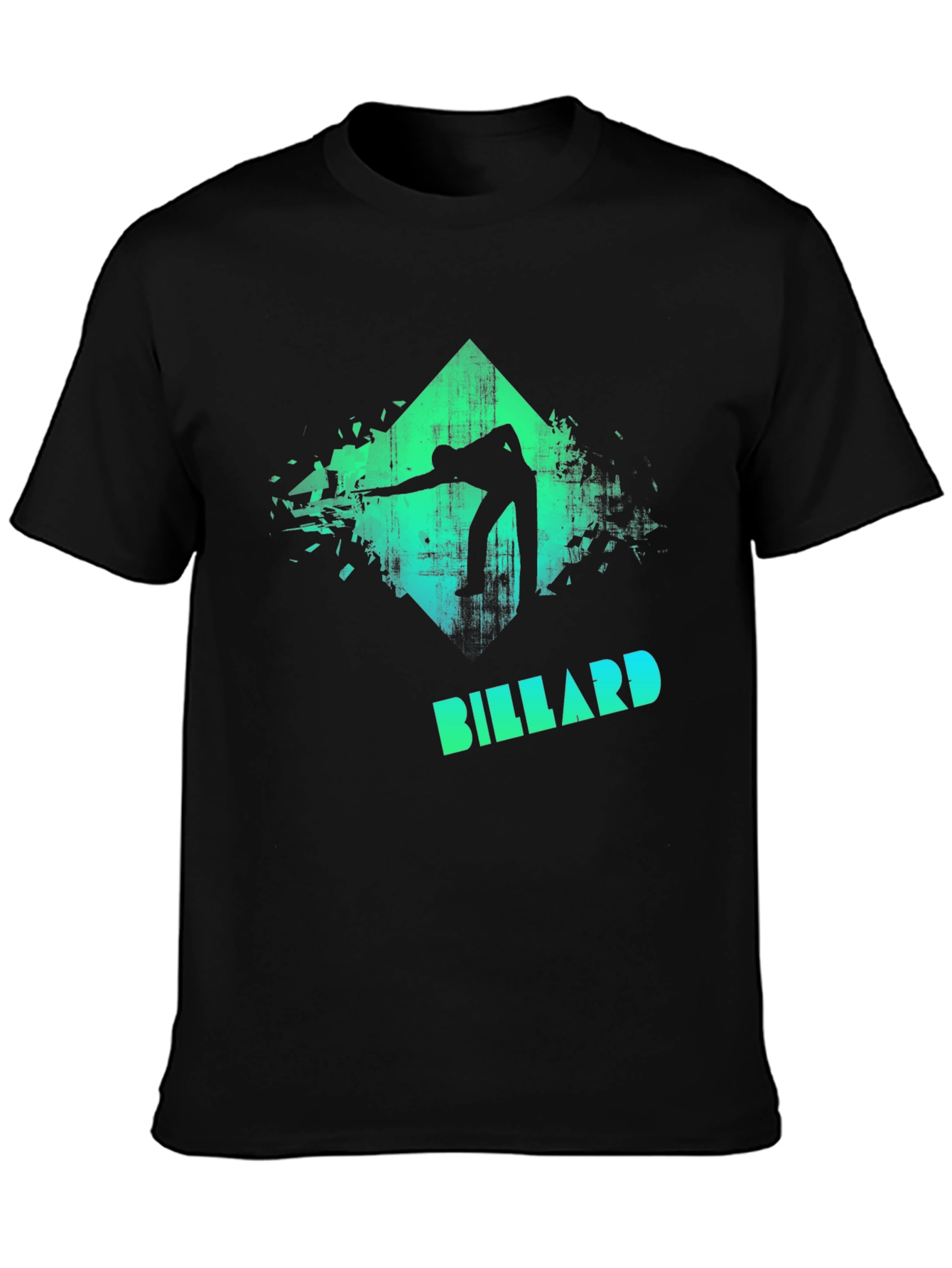 Billiard Player Graphic T-Shirt - Cool Pool Design Tee