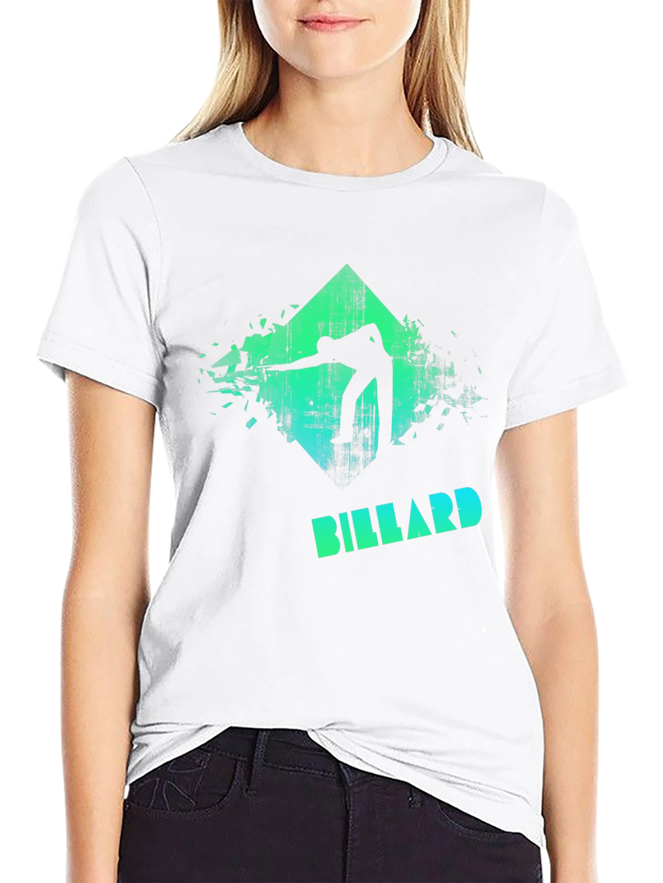 Billiard Player Graphic T-Shirt - Cool Pool Design Tee
