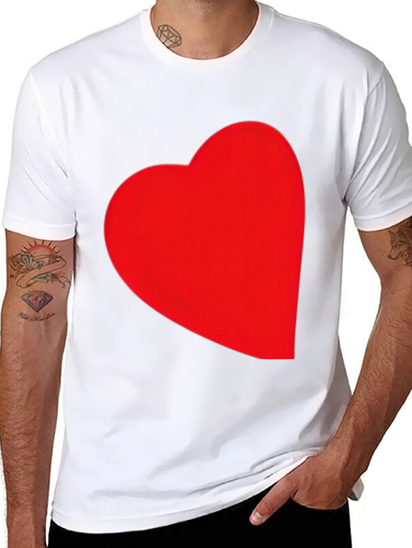 Heart Graphic Black T-Shirt - Express Your Love!