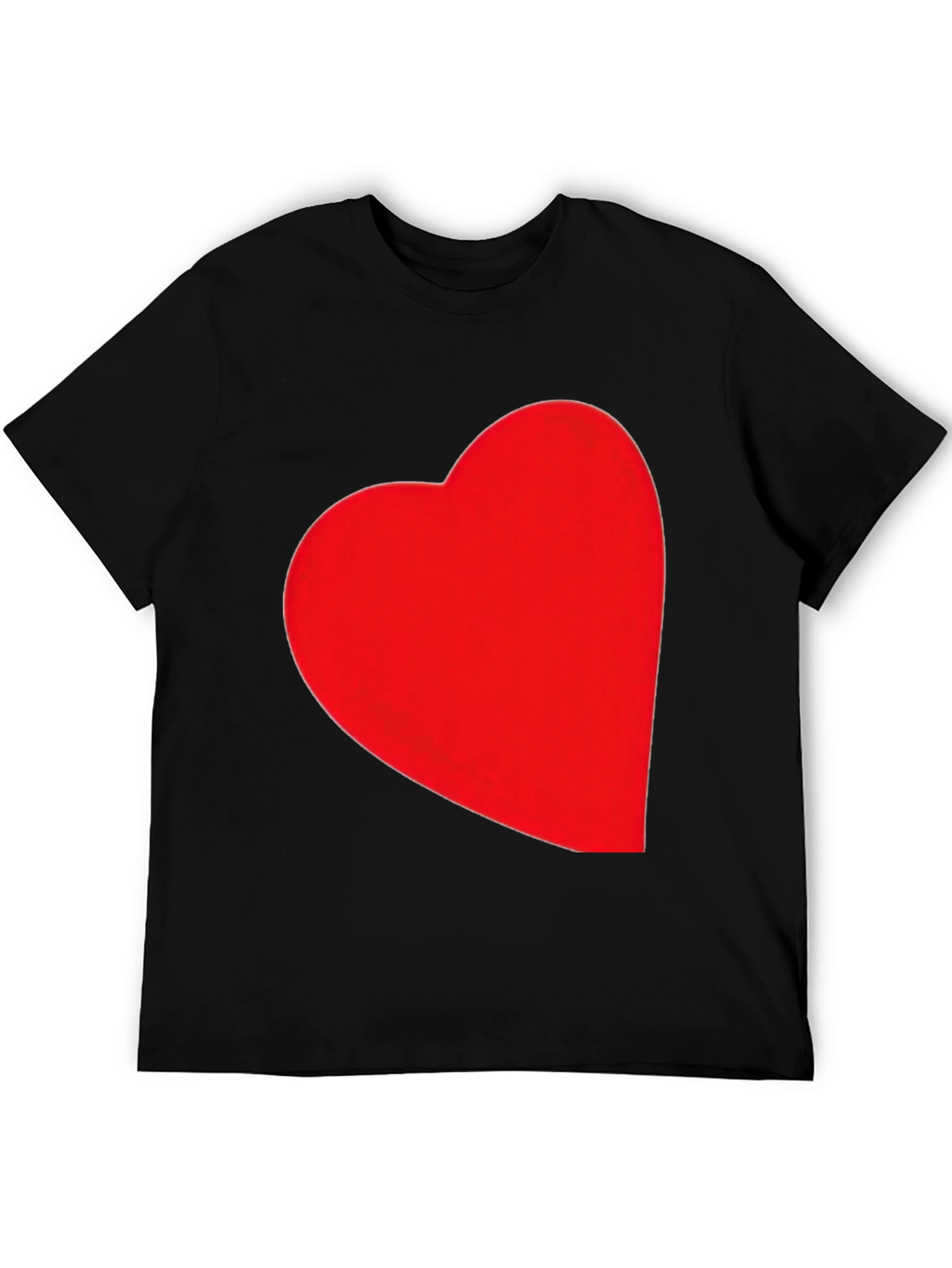 Heart Graphic Black T-Shirt - Express Your Love!