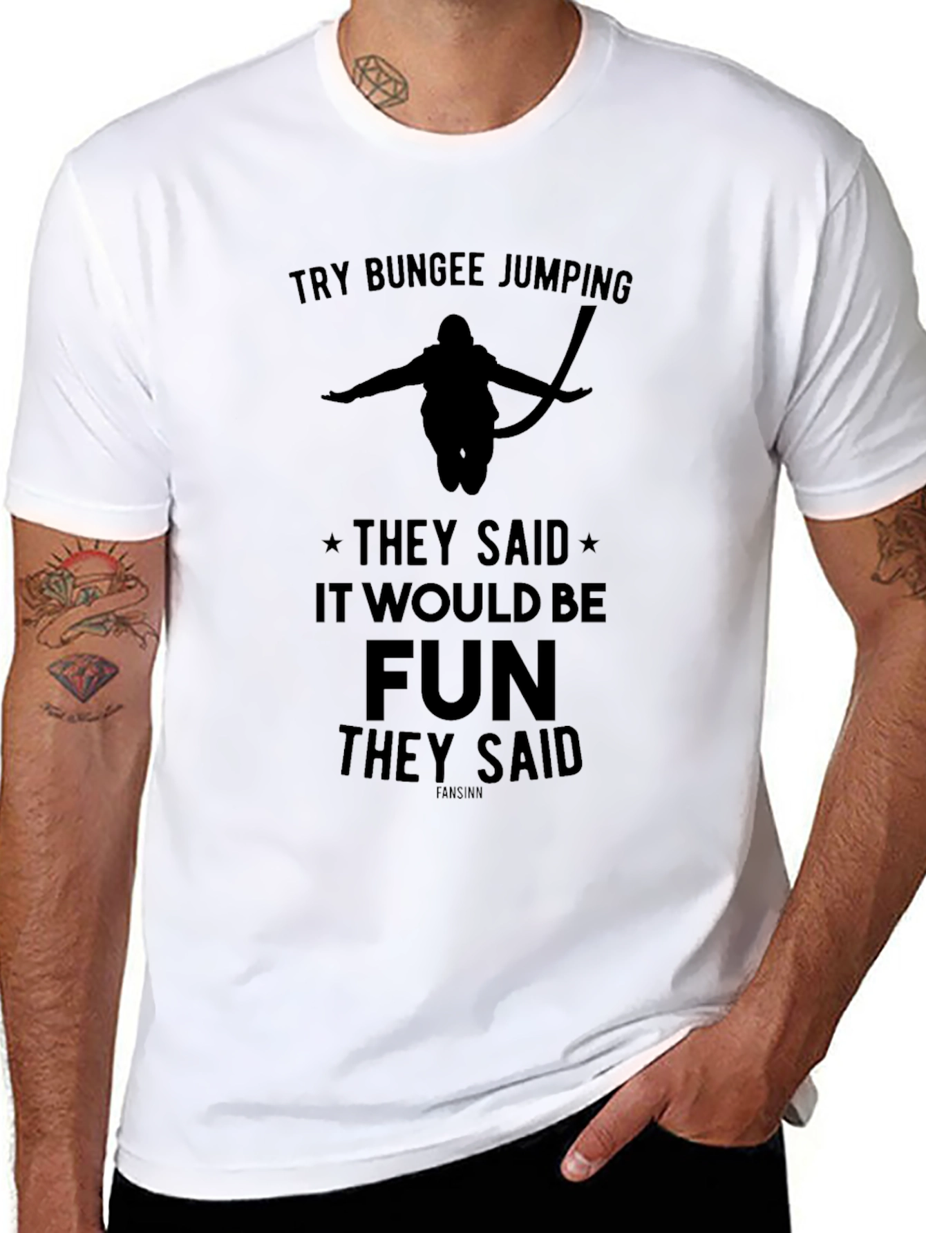 Bungee Jumping Graphic Tee - Fun Adventure Shirt