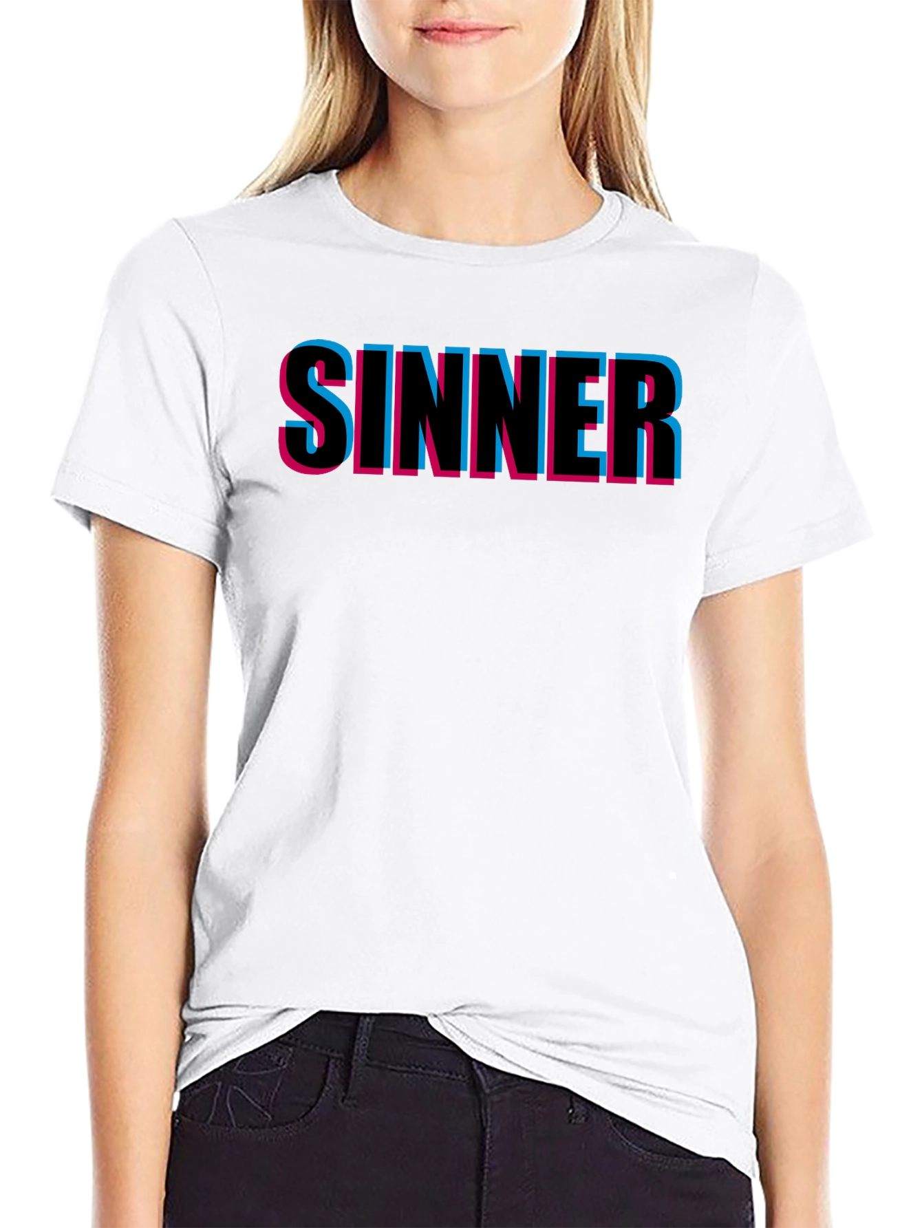 Sinner Graphic Tee - Stylish Black Cotton T-Shirt