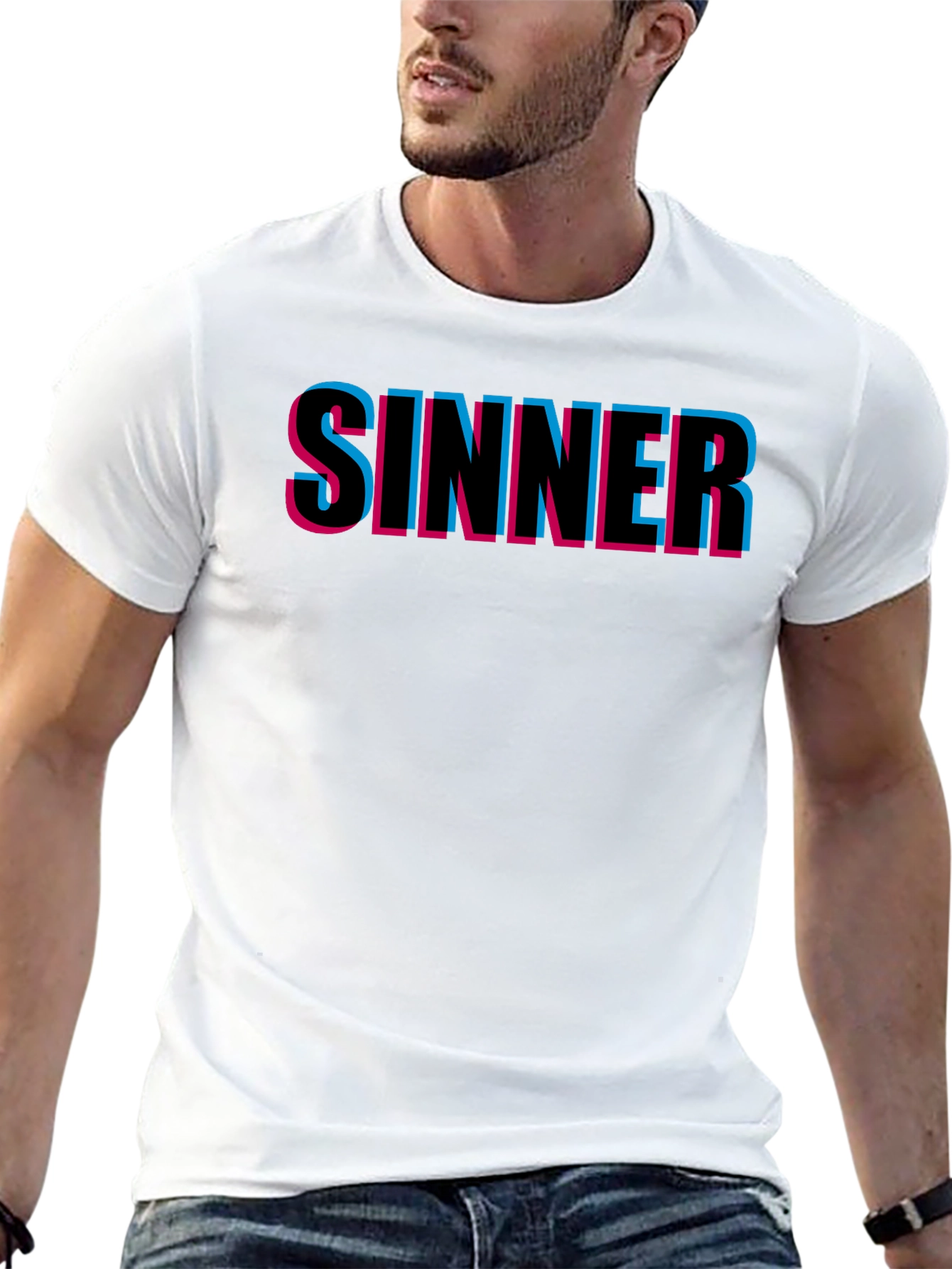 Sinner Graphic Tee - Stylish Black Cotton T-Shirt