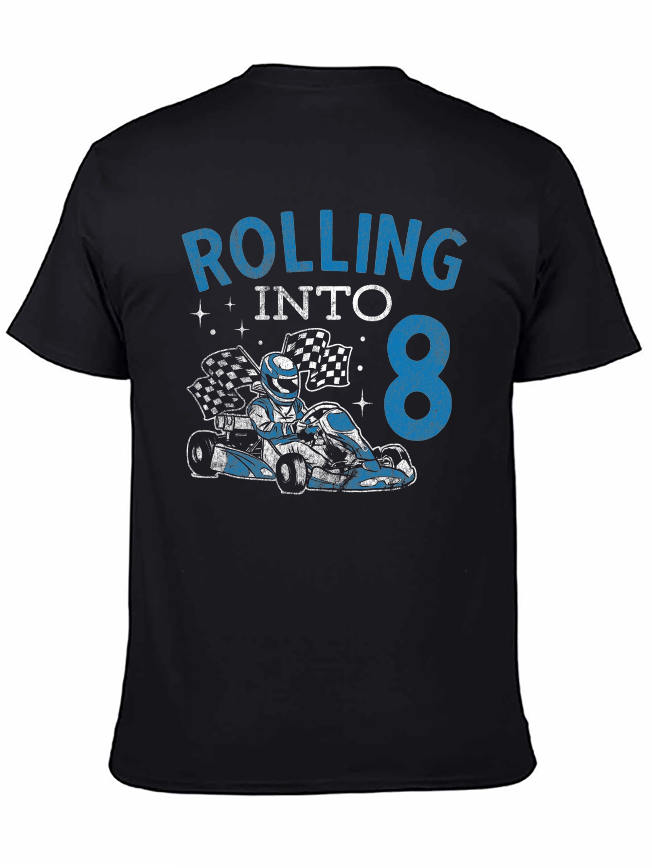 Rolling Into 8 Birthday Kart Racing T-Shirt