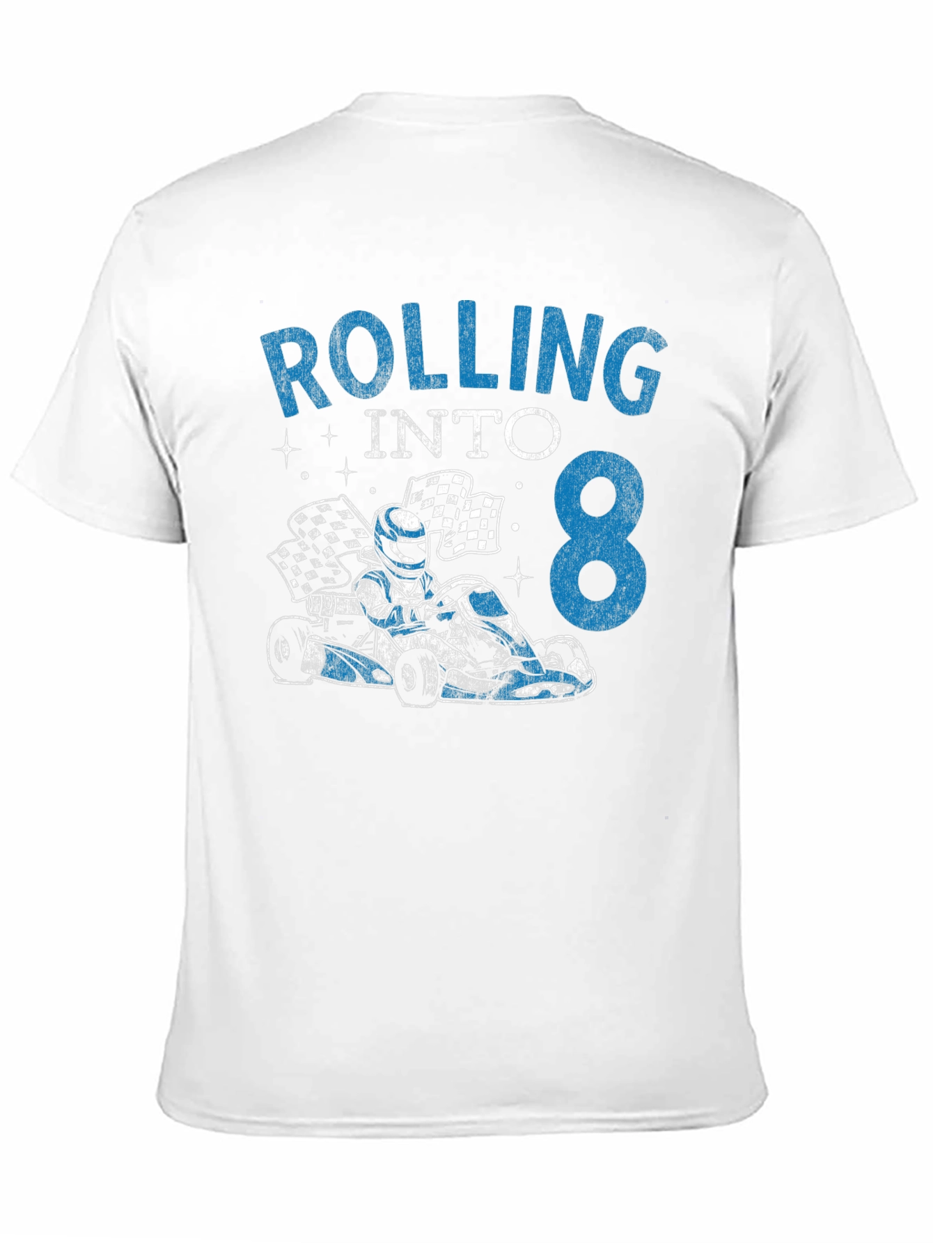 Rolling Into 8 Birthday Kart Racing T-Shirt
