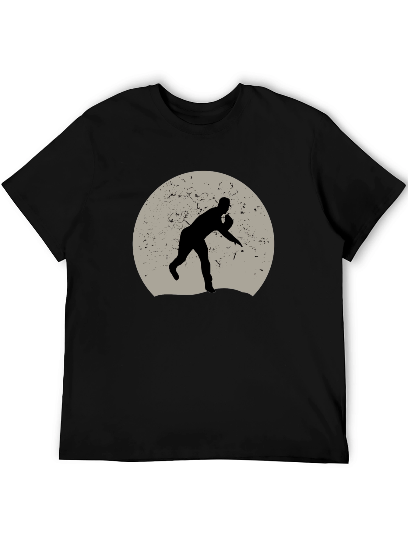 Baseball Pitcher Graphic Tee - Black