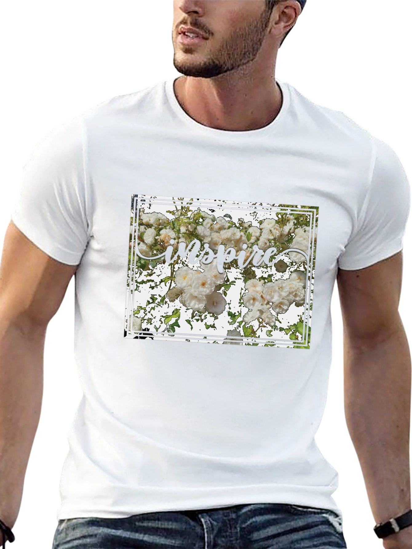 Inspire Floral Graphic Tee - Stylish Unisex T-Shirt