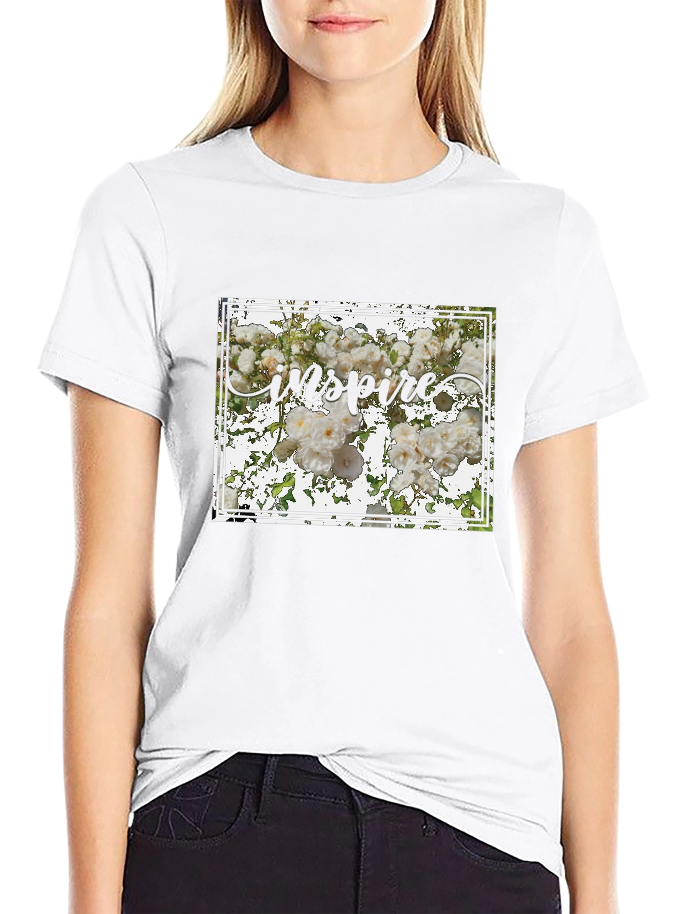 Inspire Floral Graphic Tee - Stylish Unisex T-Shirt