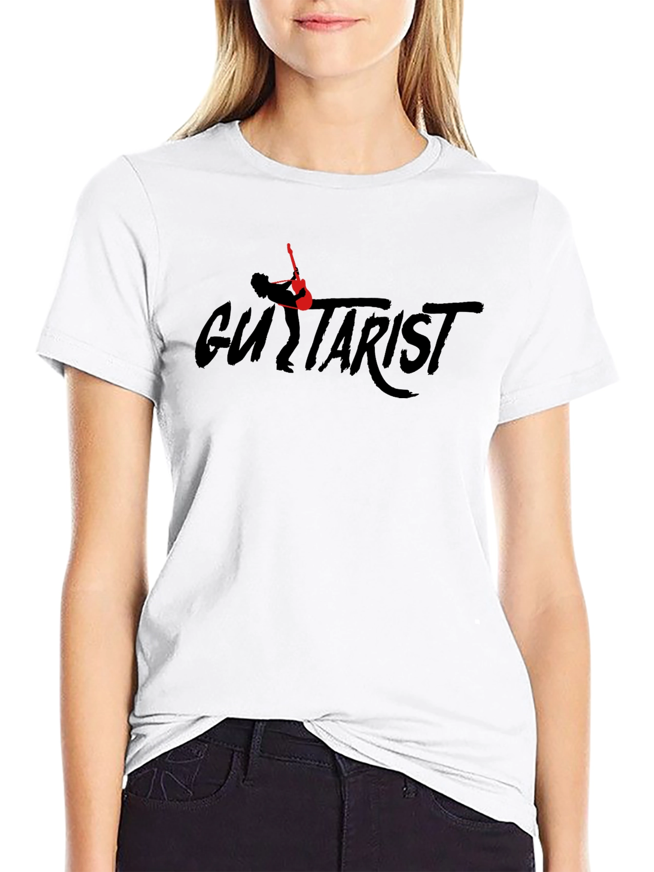 Guitarist Black Graphic T-Shirt