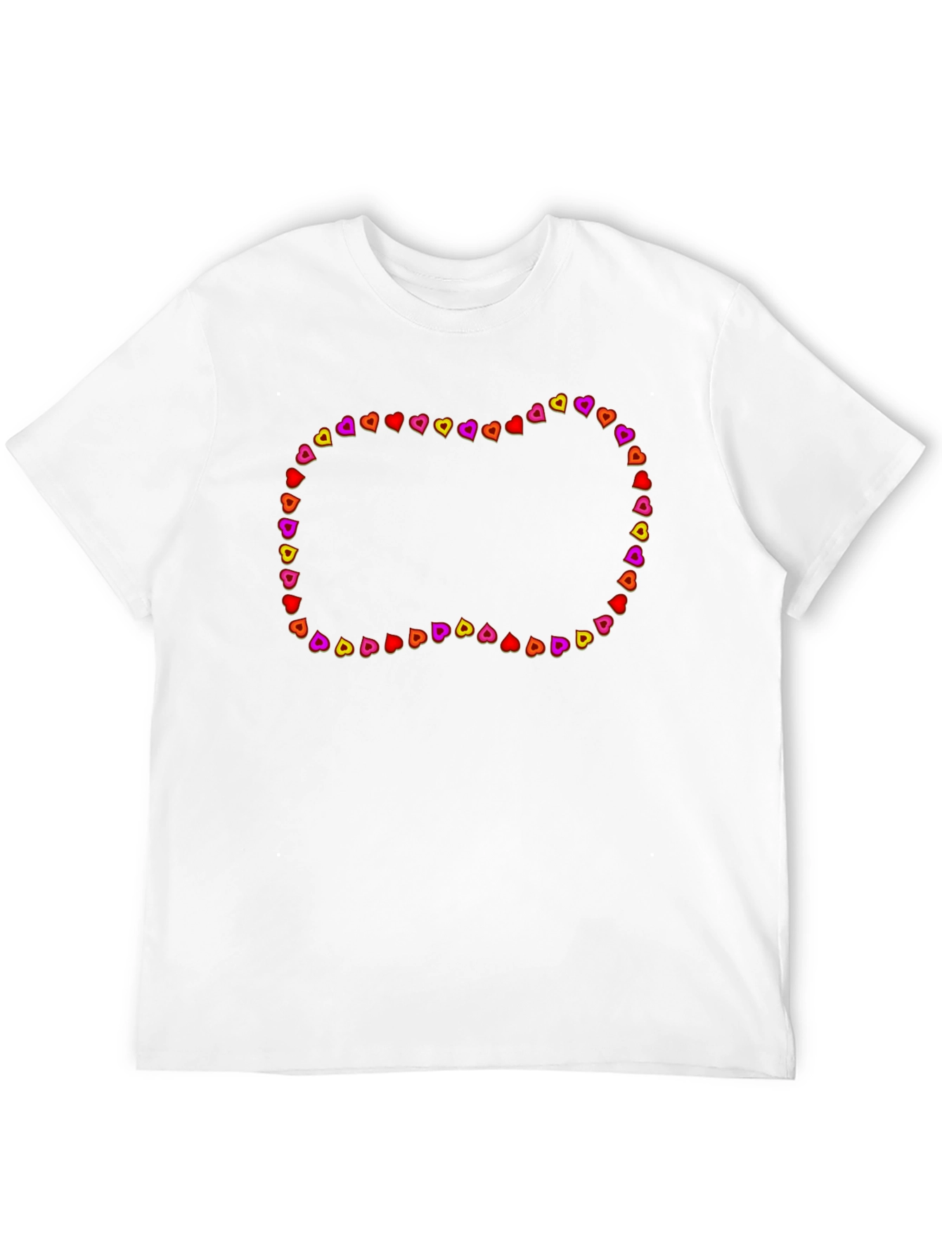 Heart Border Black T-Shirt