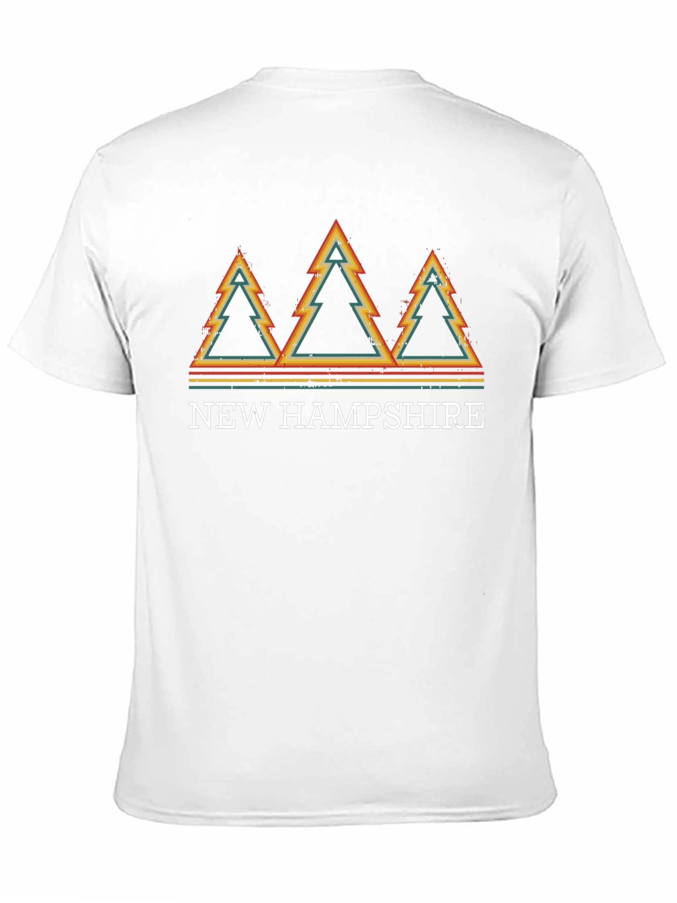 New Hampshire Retro Trees Graphic Tee - Black
