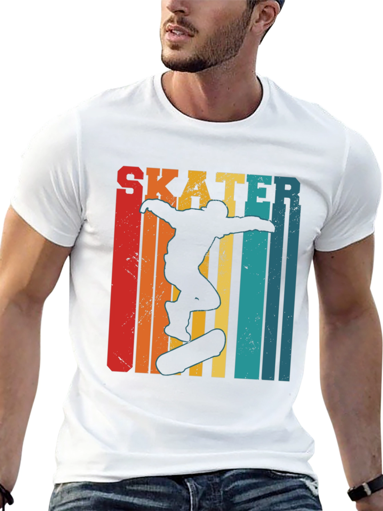 Retro Skater Graphic Tee - Black T-Shirt