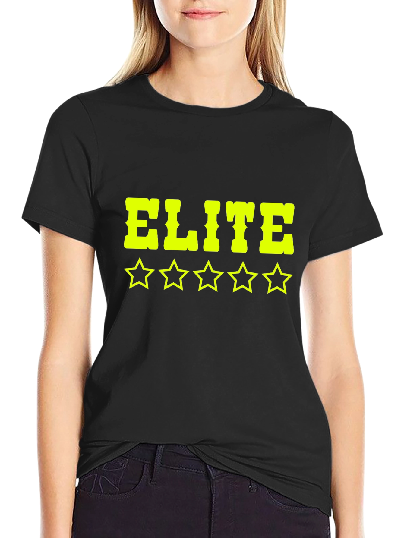 Elite Five Star Graphic Black T-Shirt