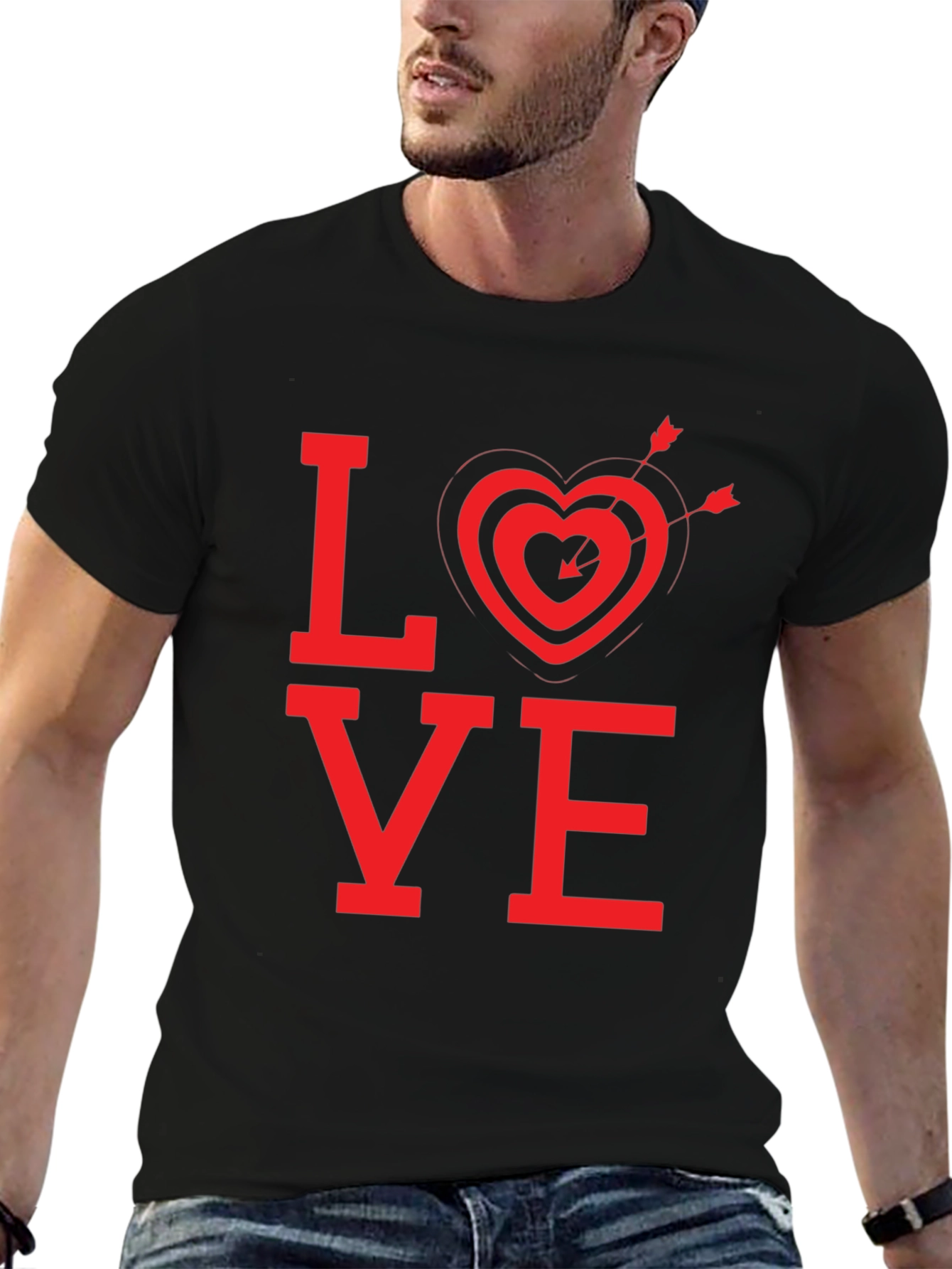 LOVE Heart Arrow Graphic Tee - Valentines Day Shirt