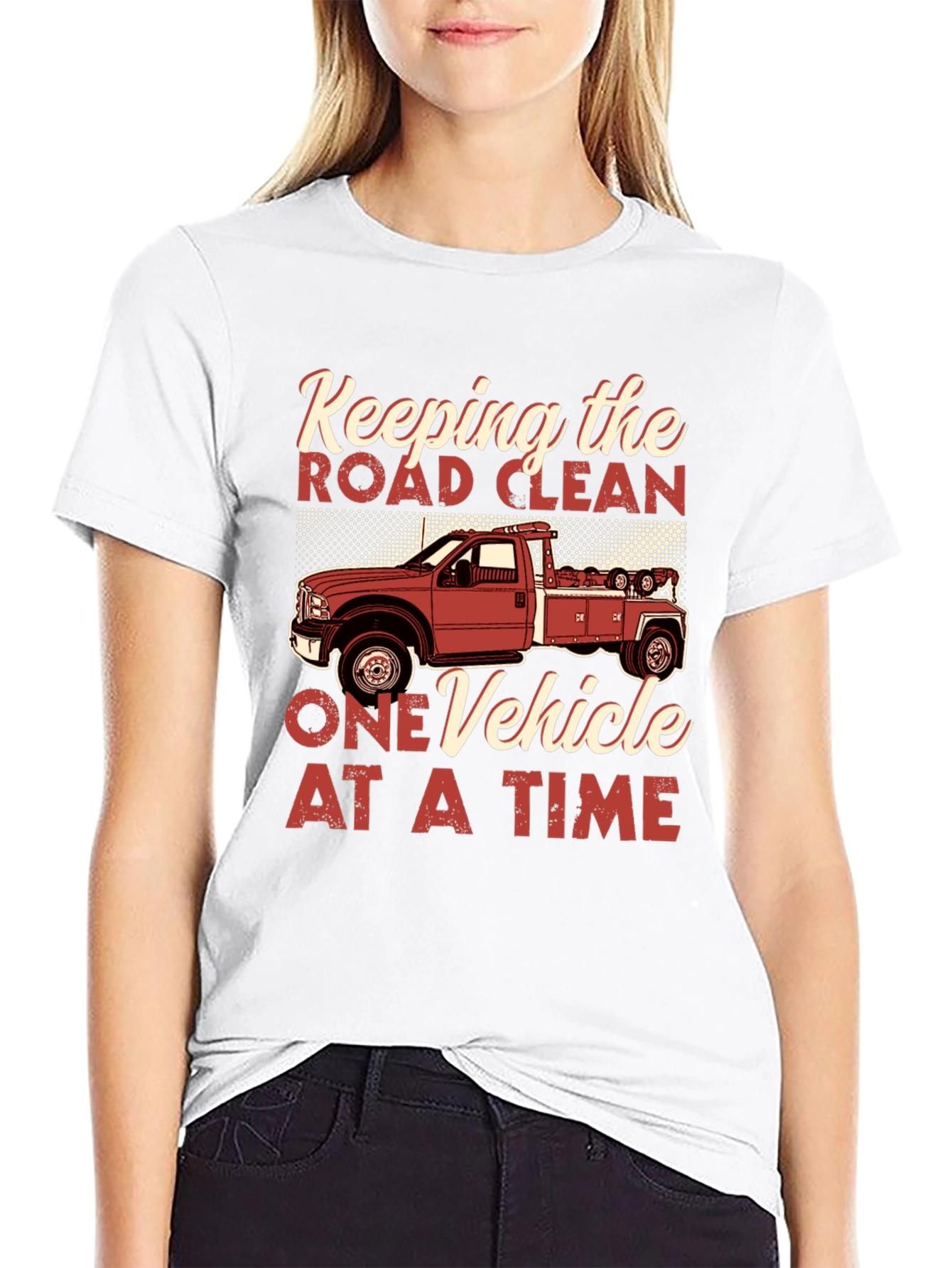 Keeping the Road Clean Tow Truck T-Shirt