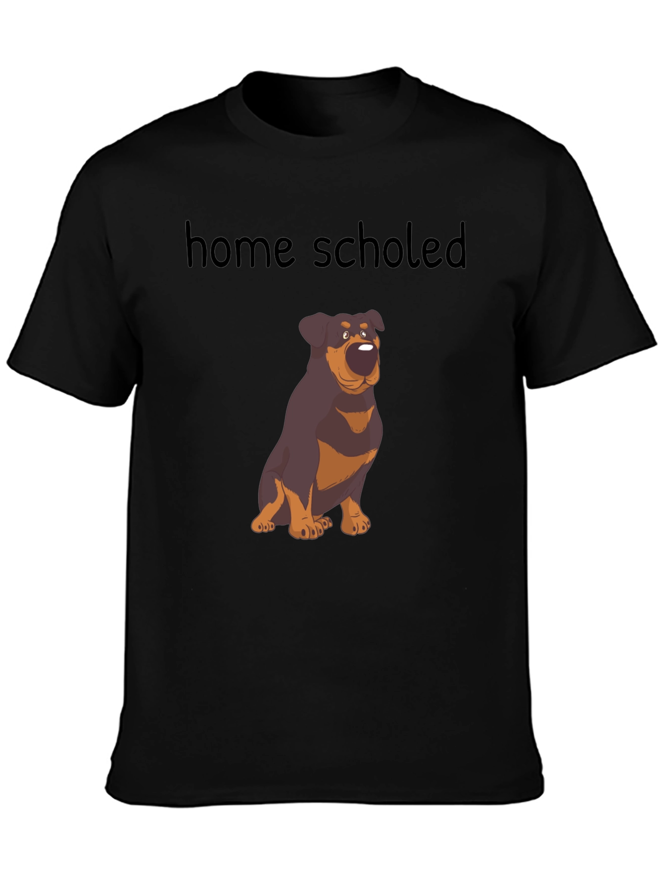 Home Schooled Rottweiler T-Shirt - Black