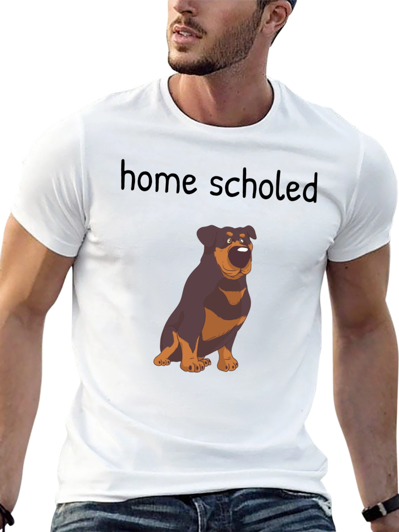 Home Schooled Rottweiler T-Shirt - Black