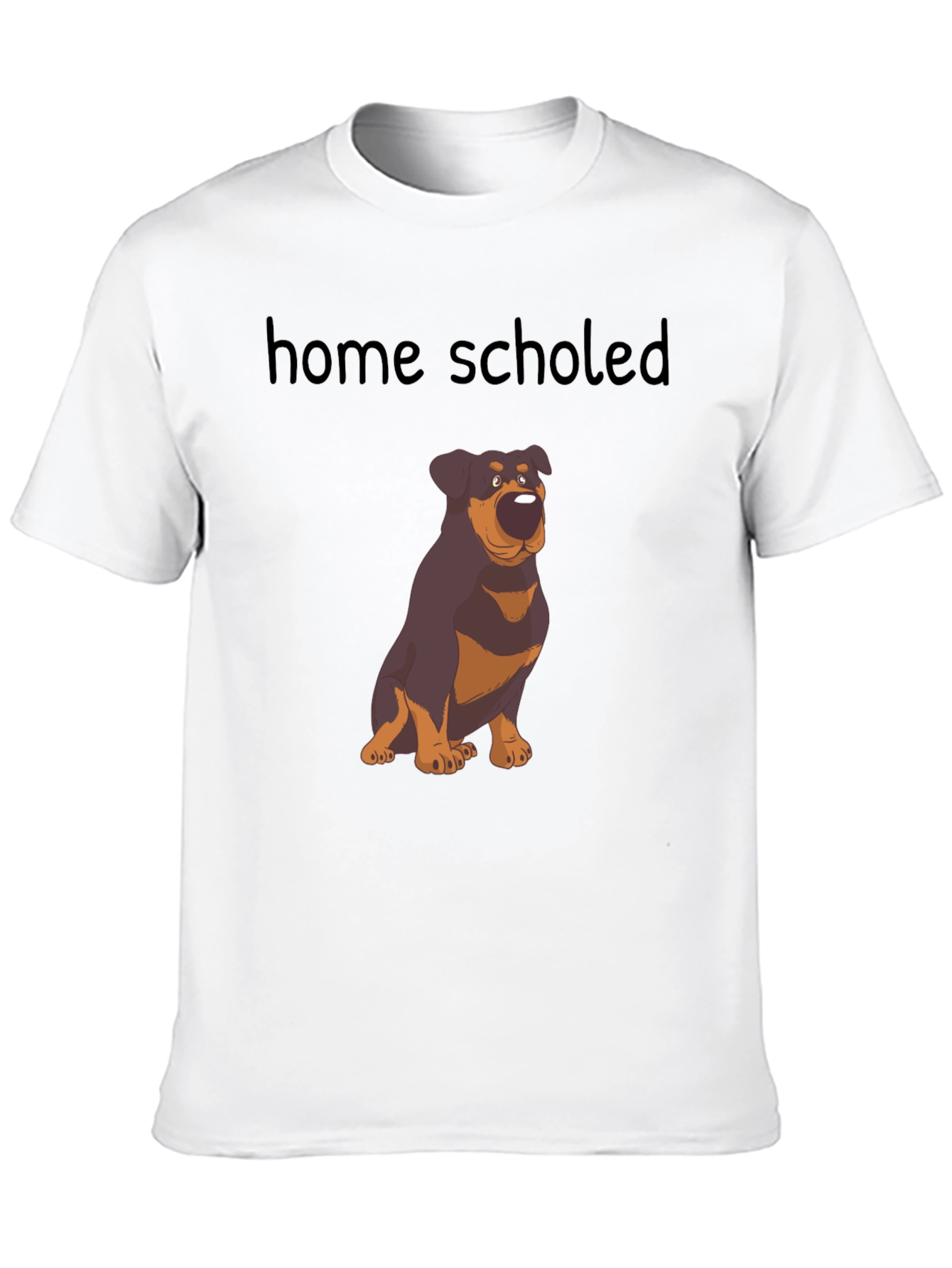 Home Schooled Rottweiler T-Shirt - Black