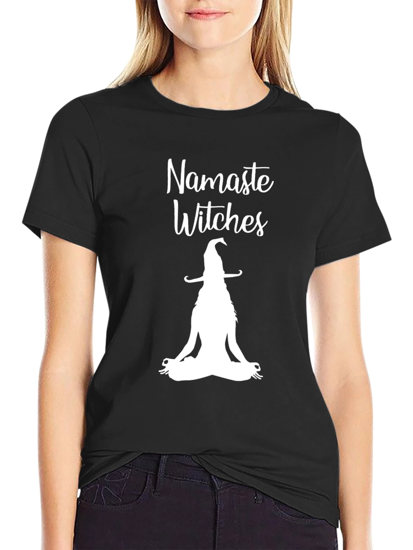 Namaste Witches T-Shirt - Yoga Witch Tee