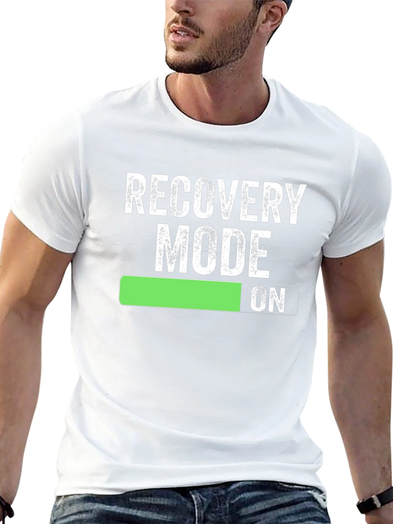 Recovery Mode On - Mens Black T-Shirt