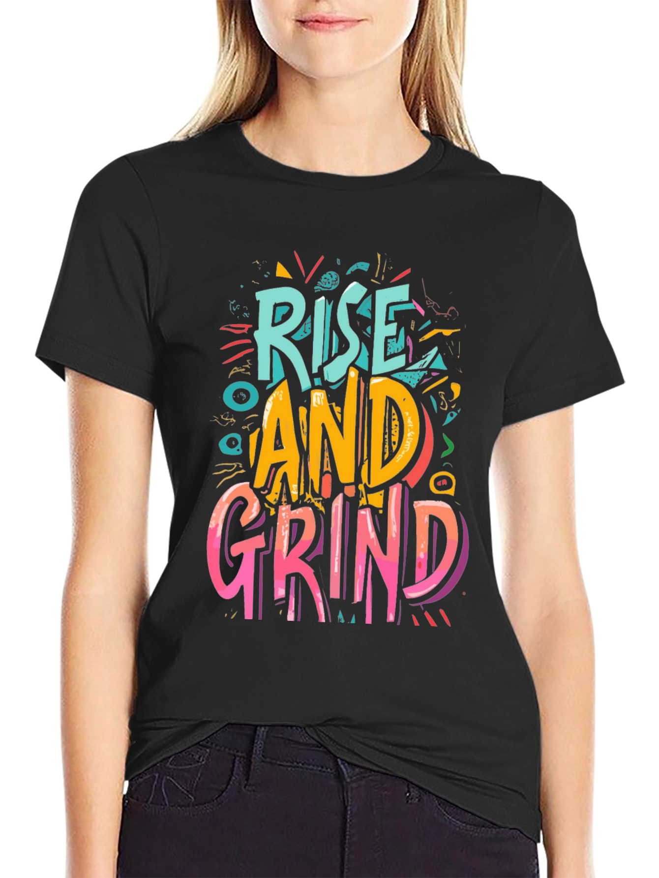Rise and Grind Graphic Tee - Motivational Shirt