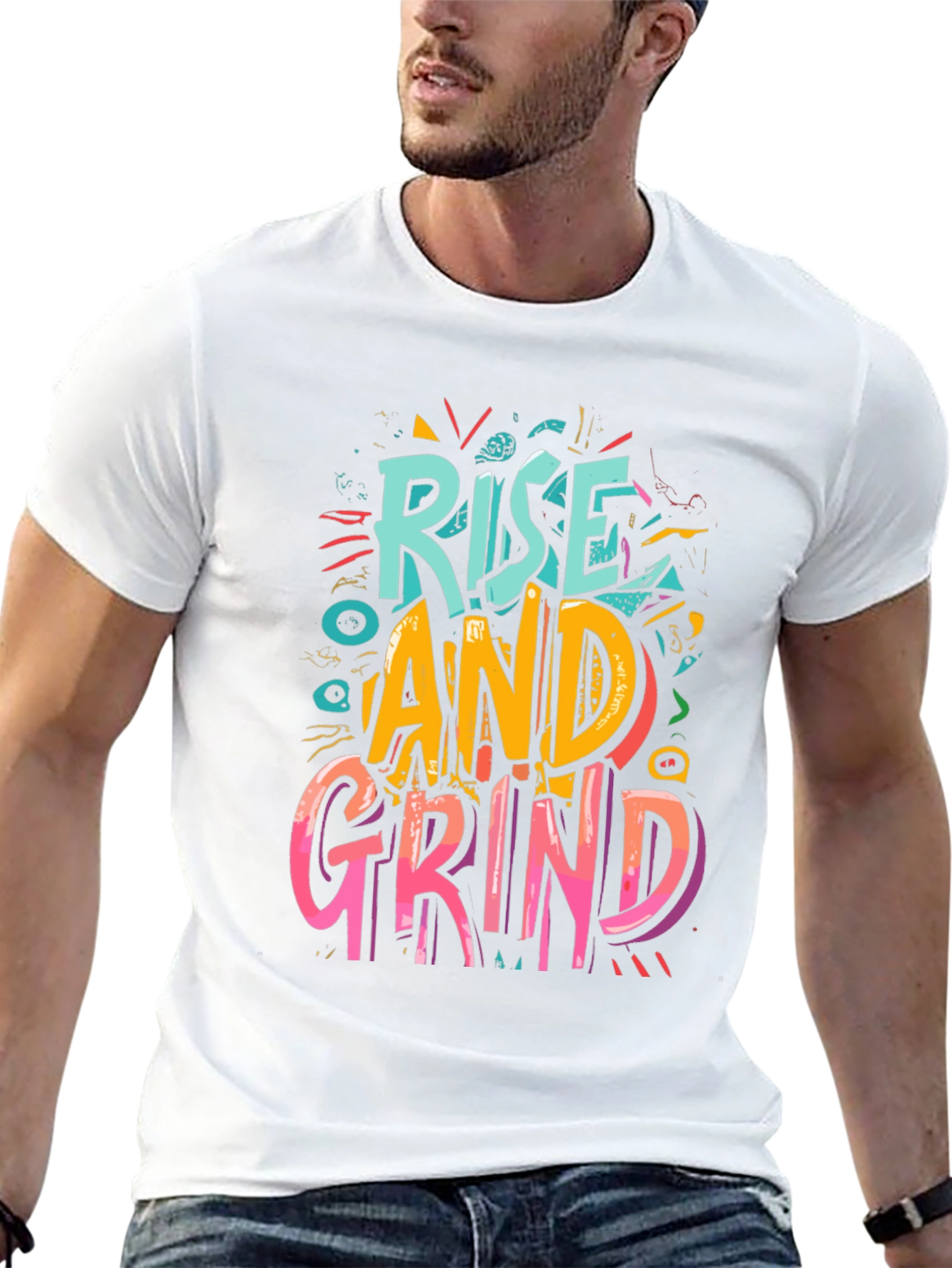 Rise and Grind Graphic Tee - Motivational Shirt