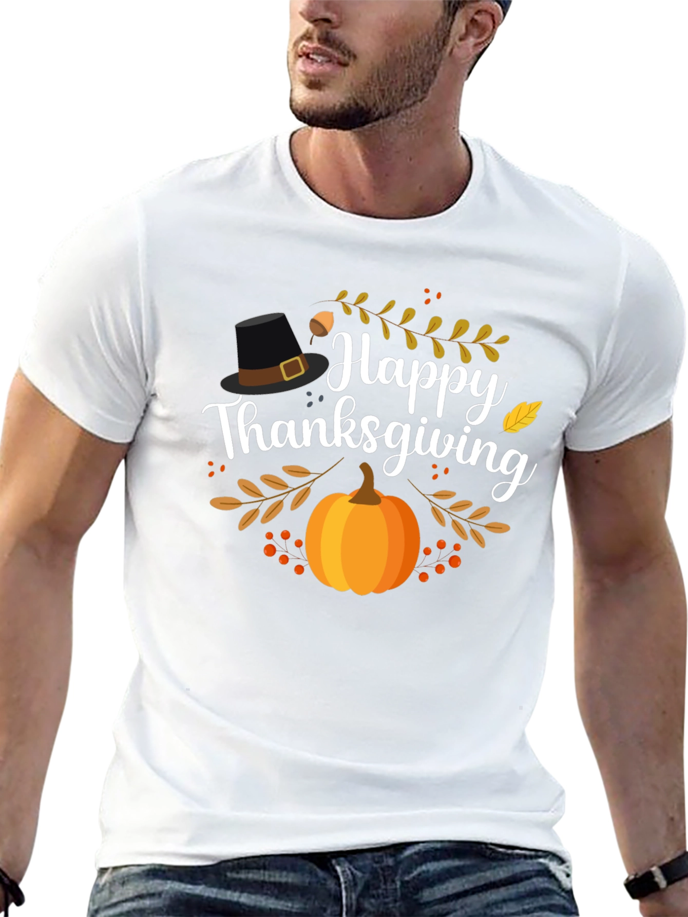 Happy Thanksgiving Graphic T-Shirt