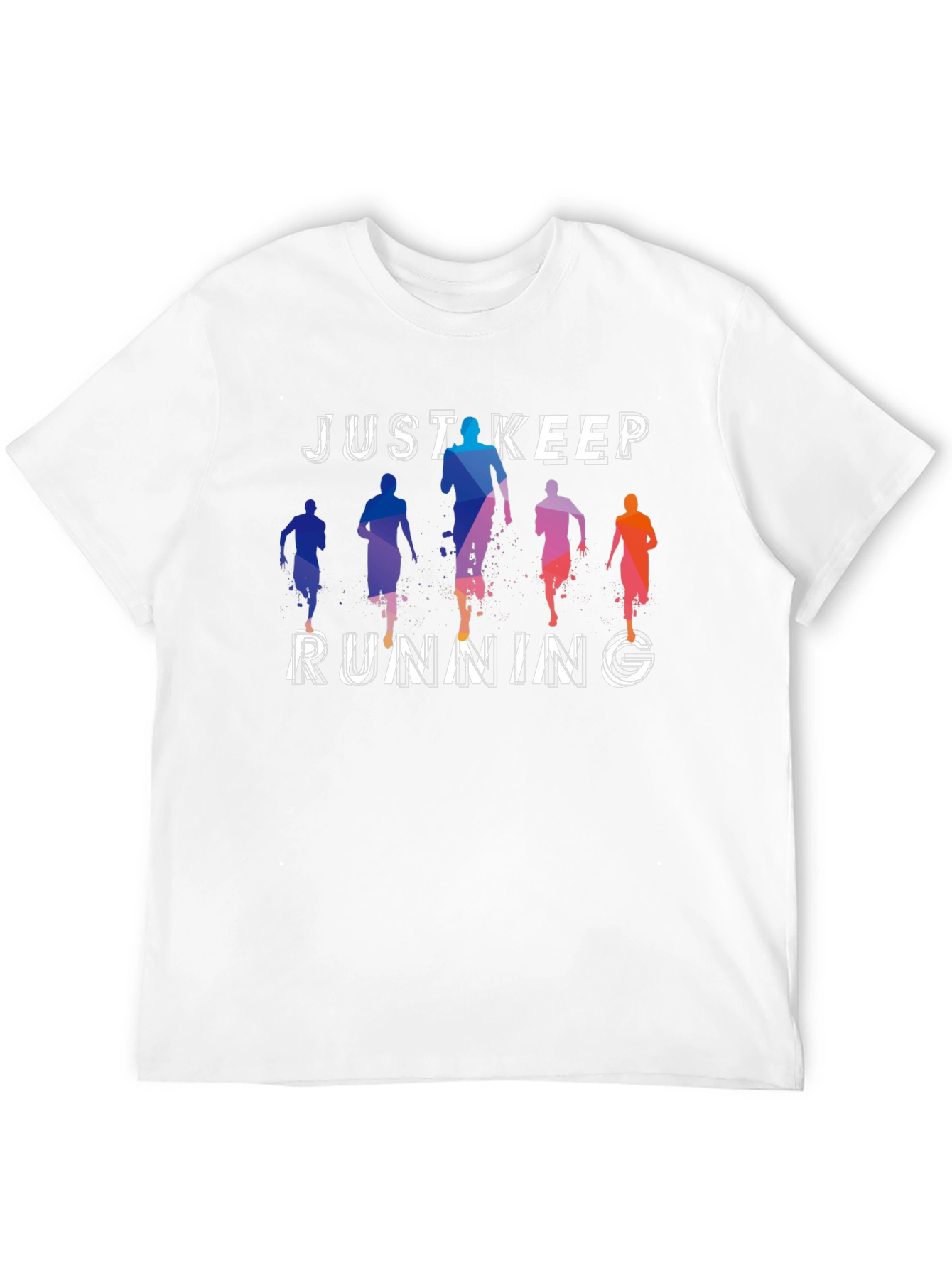 Just Keep Running Graphic Tee - Mens Black T-Shirt