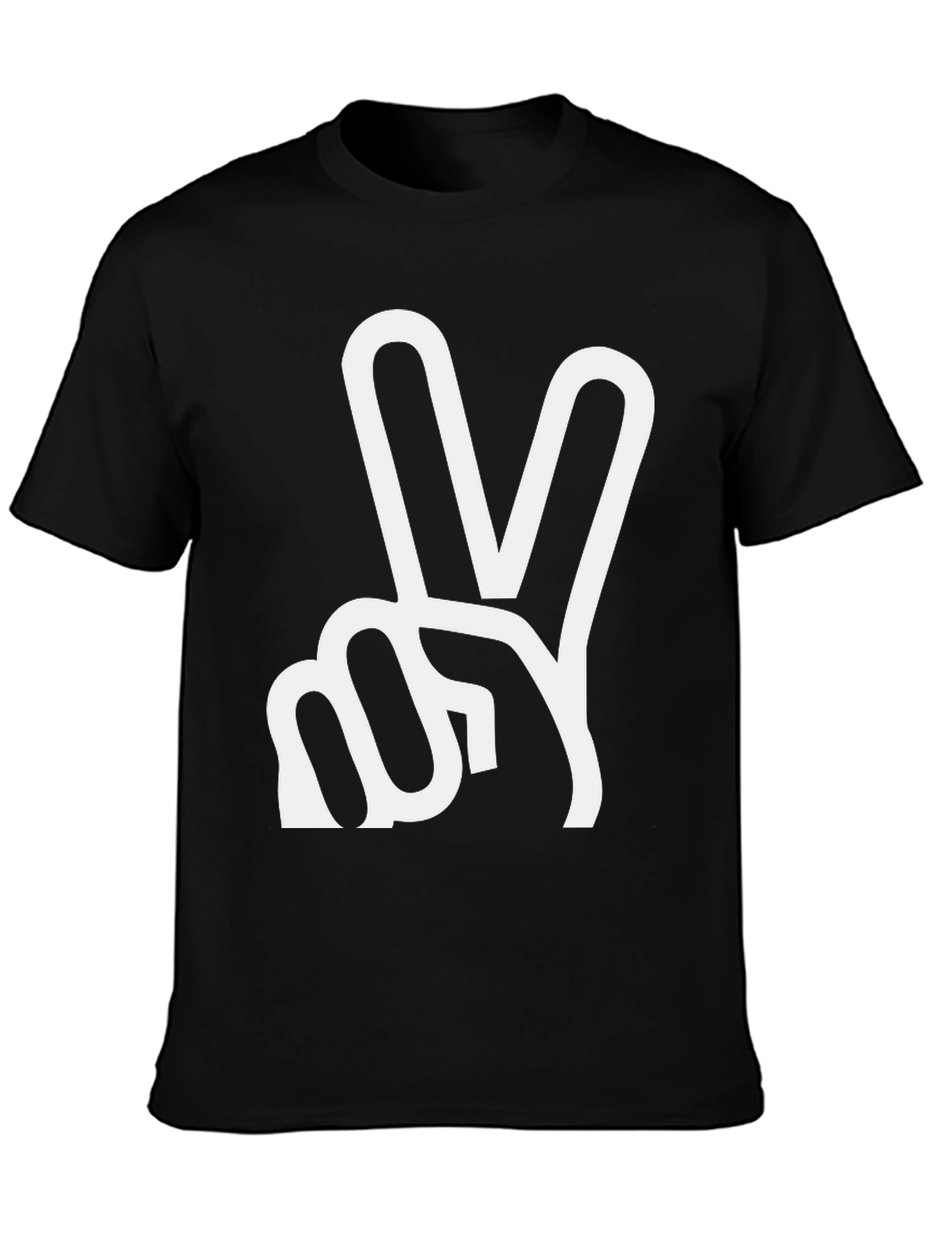 Peace Sign Graphic T-Shirt - Black