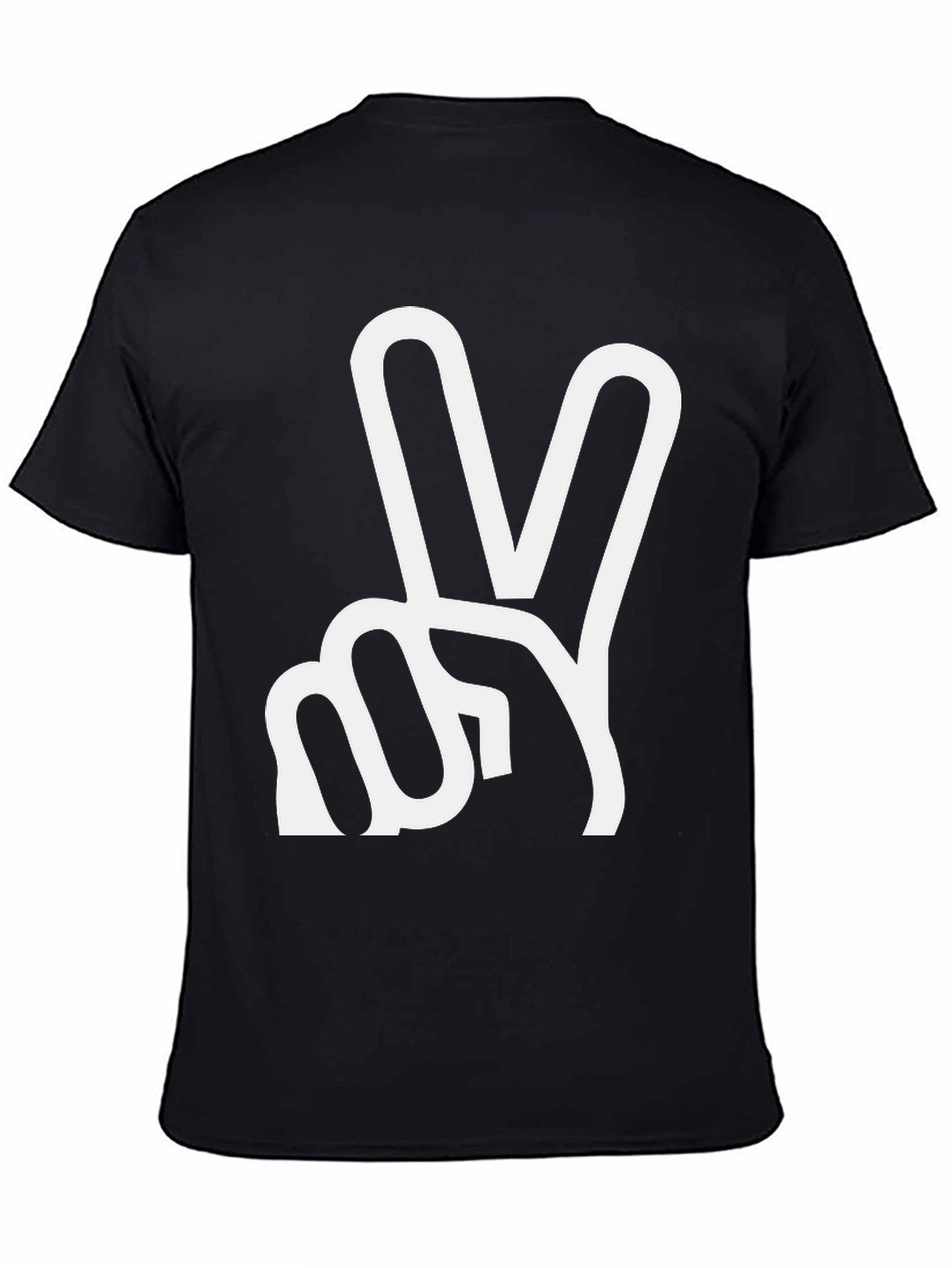 Peace Sign Graphic T-Shirt - Black