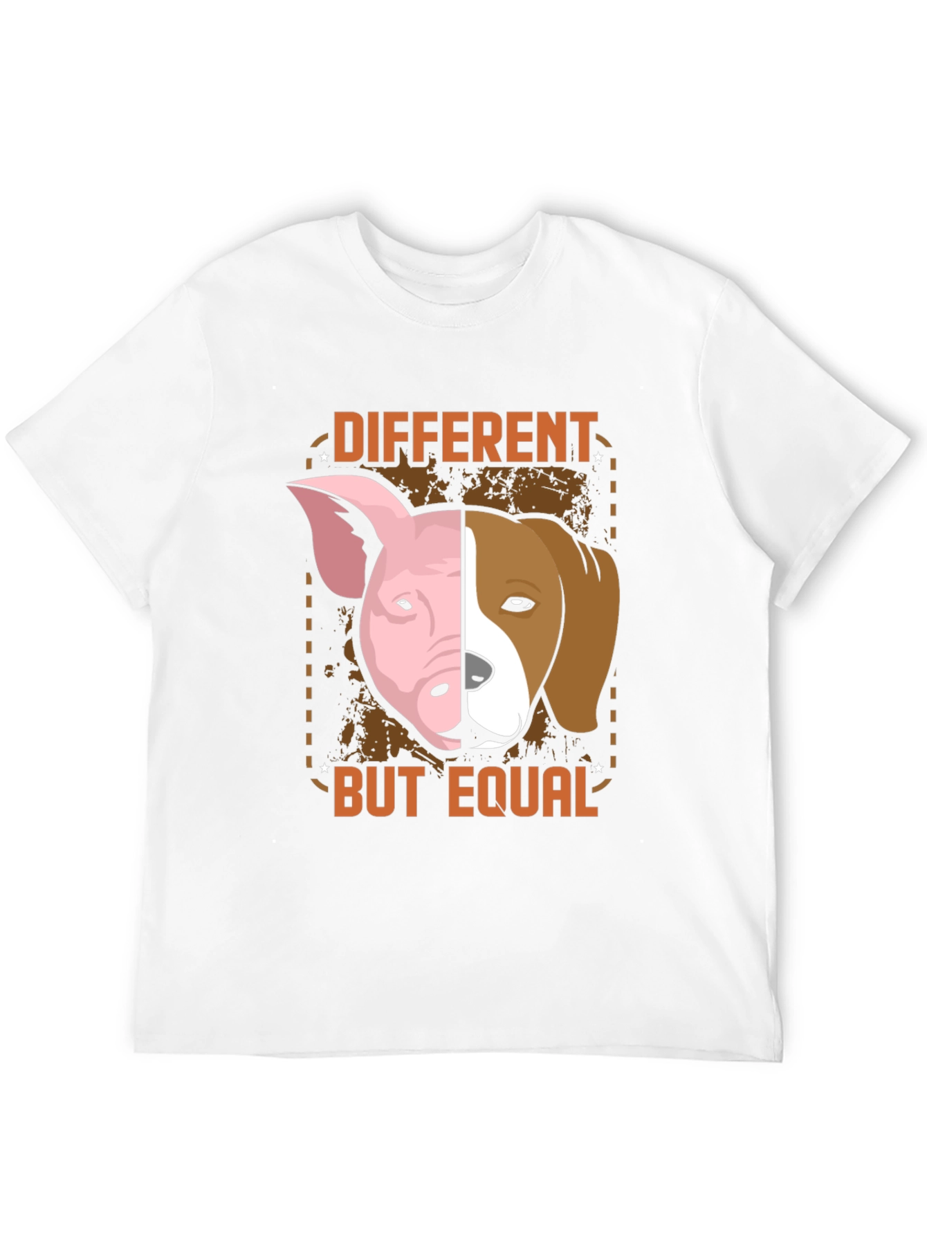 Different But Equal T-Shirt - Pig Dog Graphic Tee