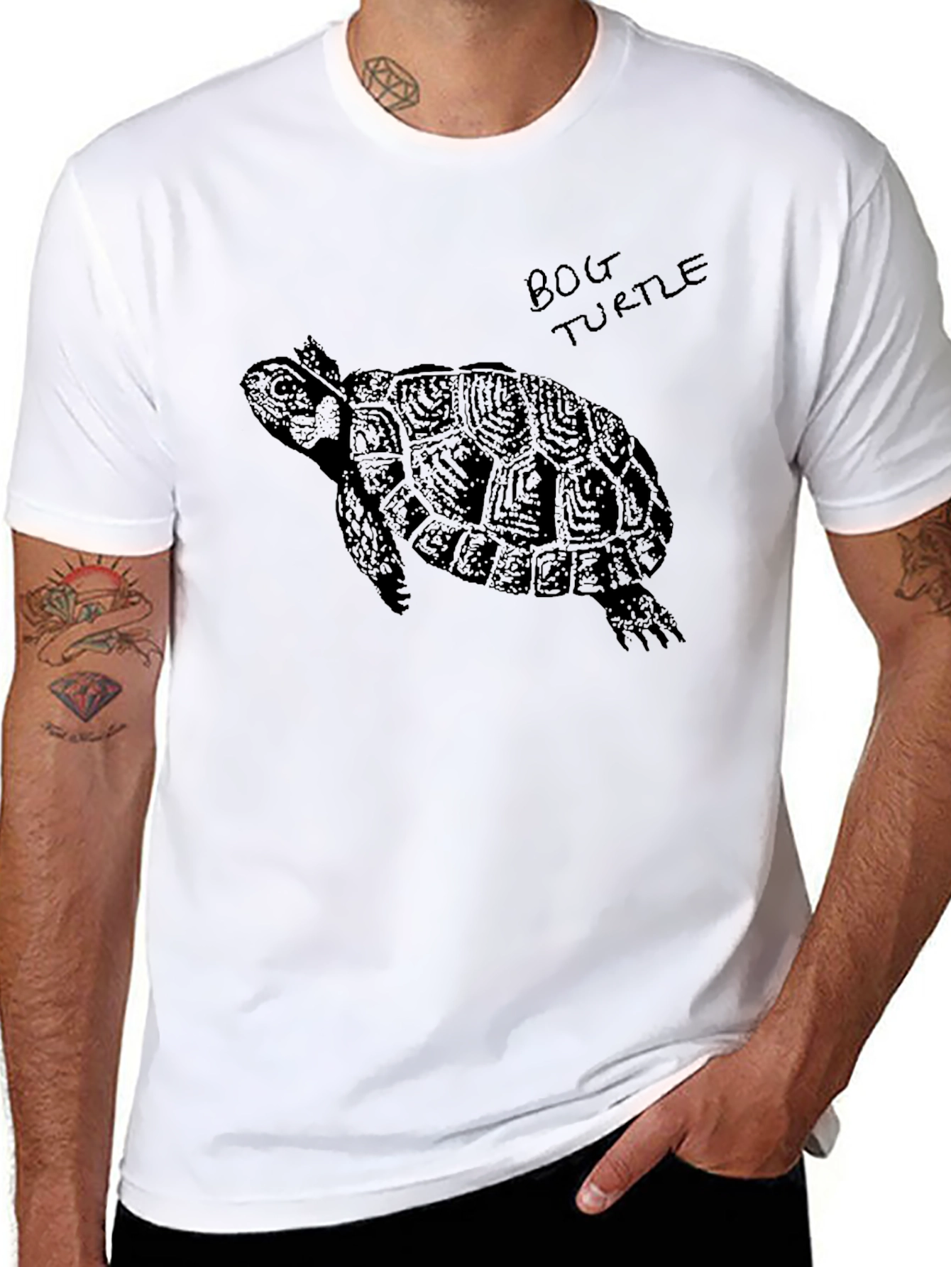 Bog Turtle Graphic T-Shirt - Classic Black Tee
